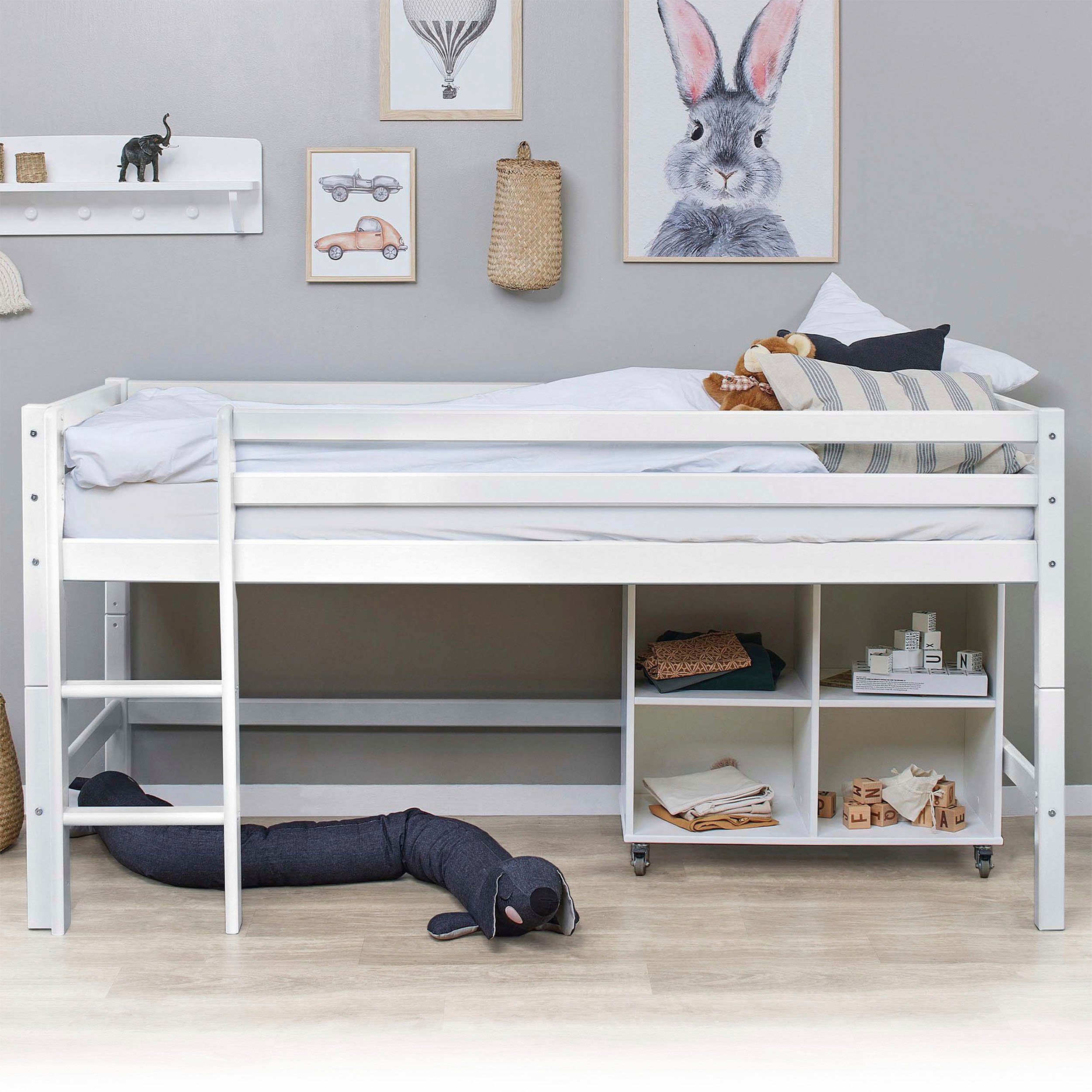 Hoppekids Hochbett "ECO Dream MY COLOR", 90x200, umbaubar in Einzelbett günstig online kaufen