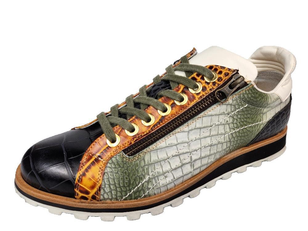 Lorenzi Lorenzi-16880-Bugatti Nero Sneaker Reißverschluss, Kalbsleder, günstig online kaufen