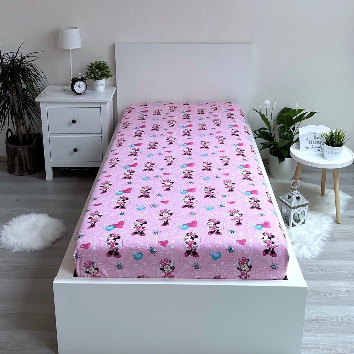Disney Spannbettlaken Minnie Mouse, Renforcé, Gummizug: Gummierung an den Ecken, (1 Stück)
