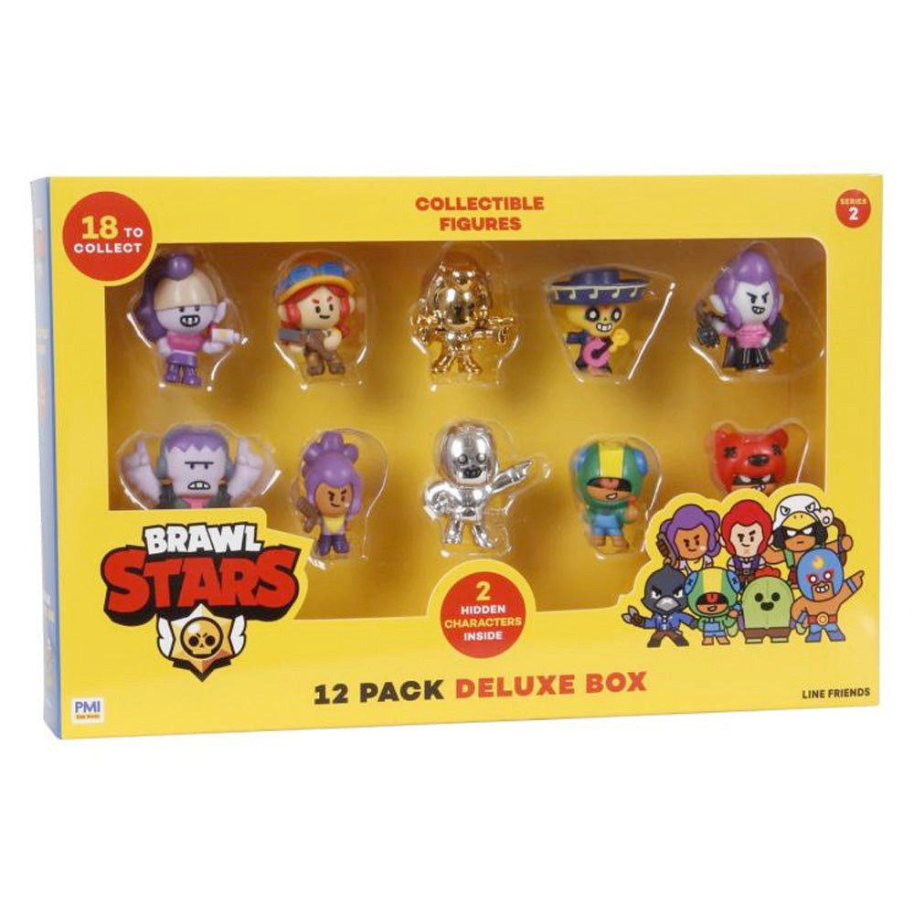 Brawl Stars Actionfigur Brawl Stars Figuren 12er Pack Deluxe inkl. 2 seltene, 4 cm