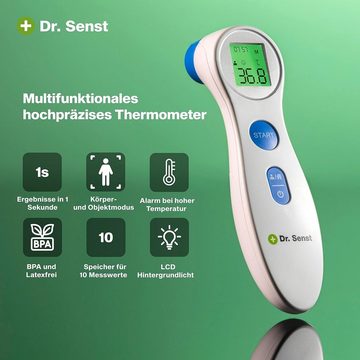 Dr. Senst Infrarot-Fieberthermometer Dr. Senst Stirn-Thermometer, 2in1, mit Infrarot-Sensor DET-306