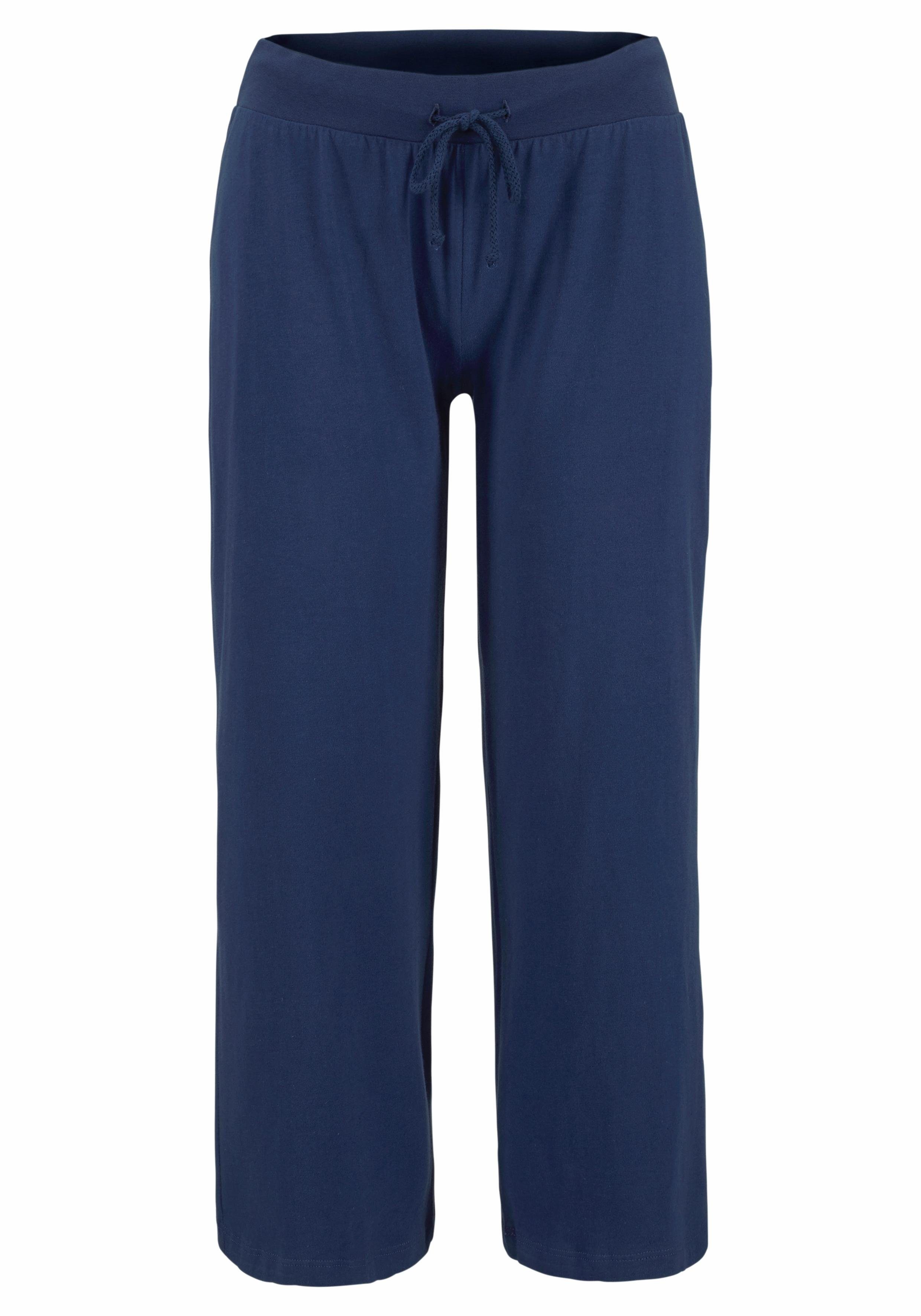 Beachtime 7/8-Strandhose aus weichem Jersey, Wide-Leg, günstig online kaufen