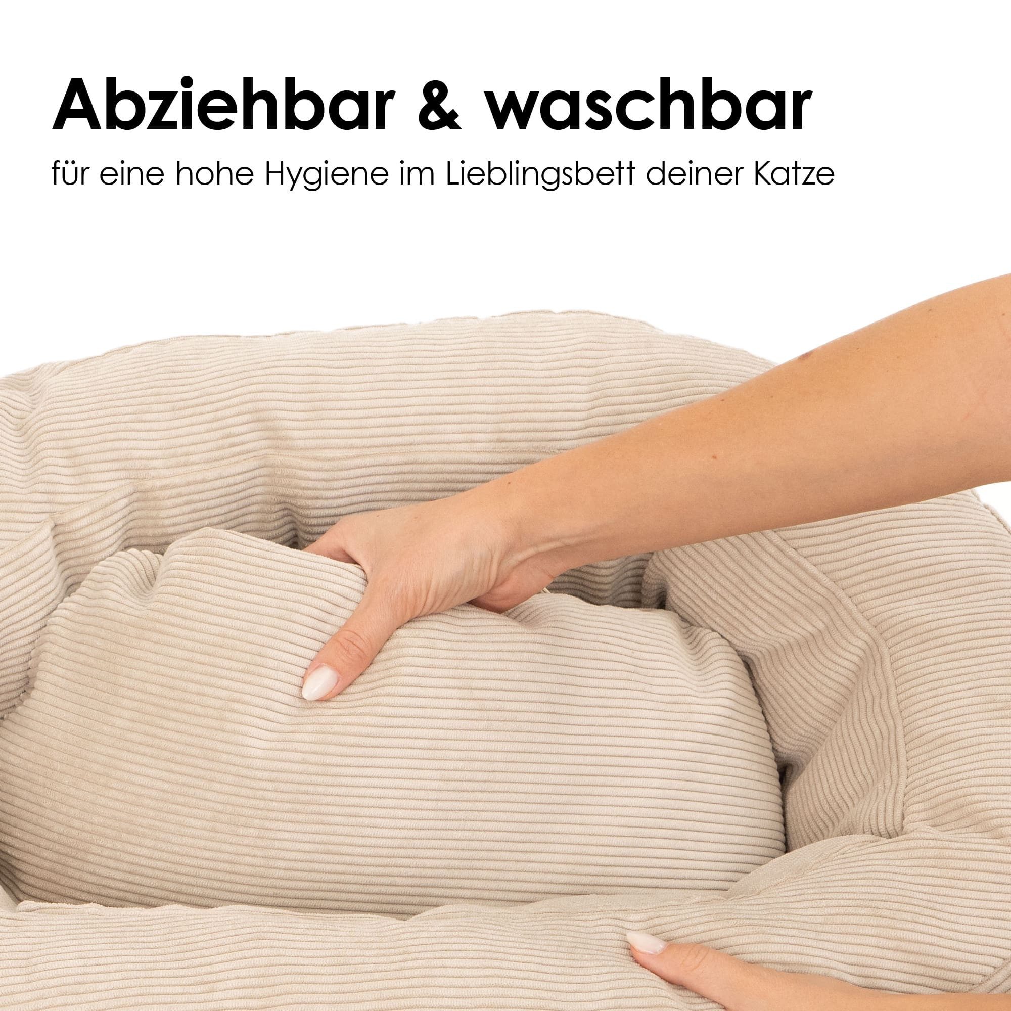 LucyBalu Tierbett NEST Katzenbett waschbar, Katzen Schlafplatz, Katzenkissen – Bild 4 von 5
