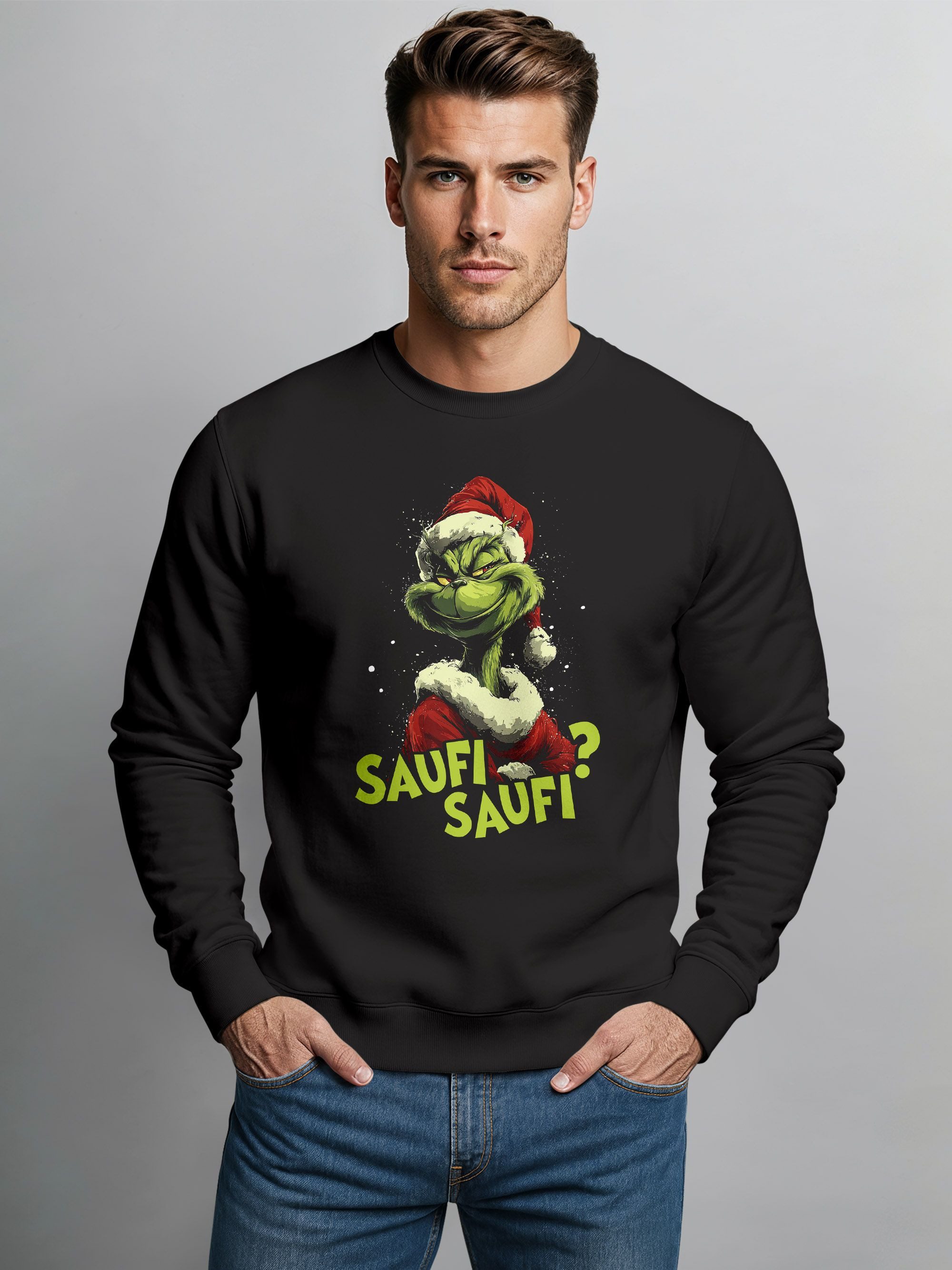 MoonWorks Sweatshirt Sweatshirt Herren Weihnachtspullover lustige Sprüche T günstig online kaufen