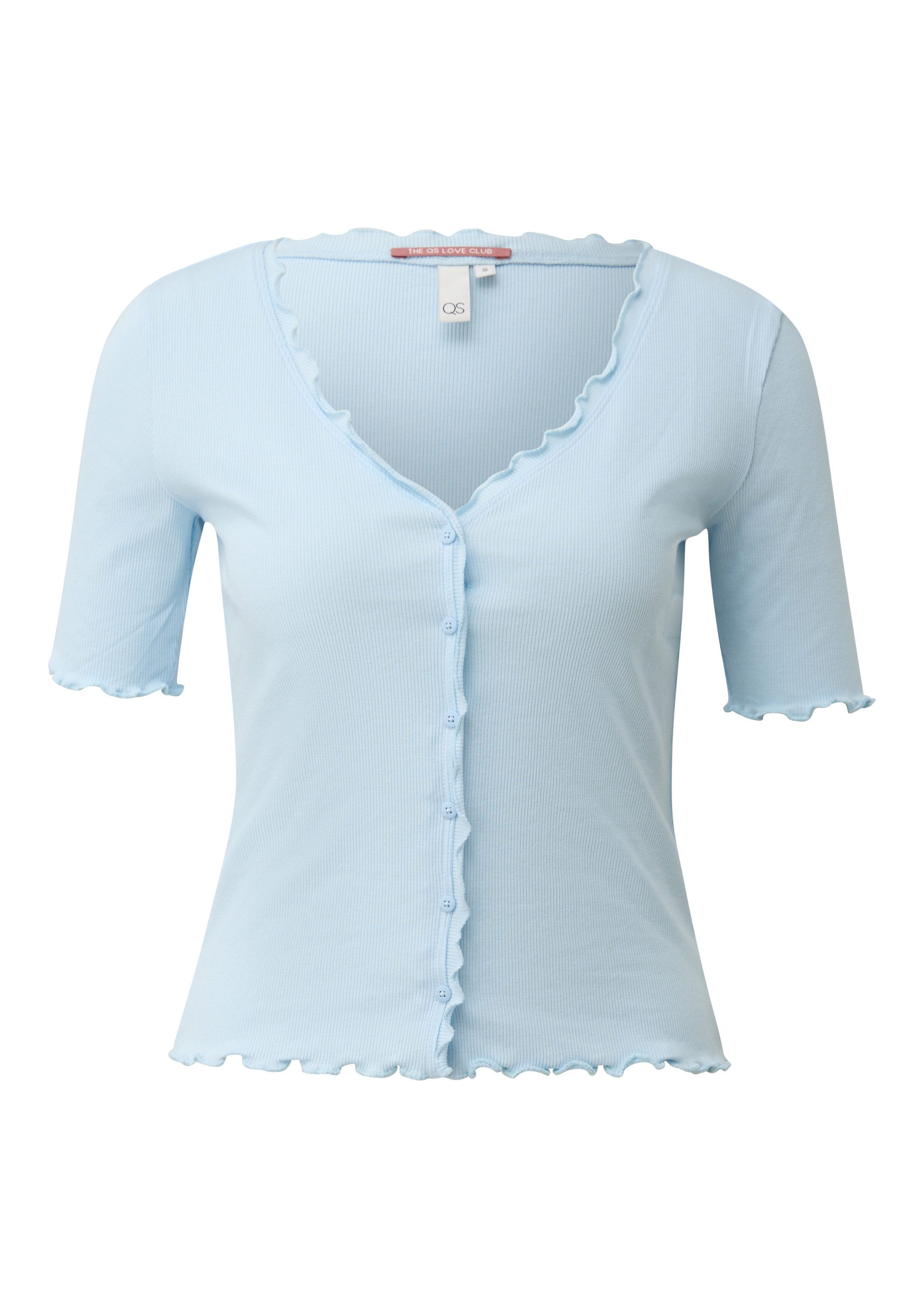 QS Kurzarmshirt T-Shirt Shirtjacke