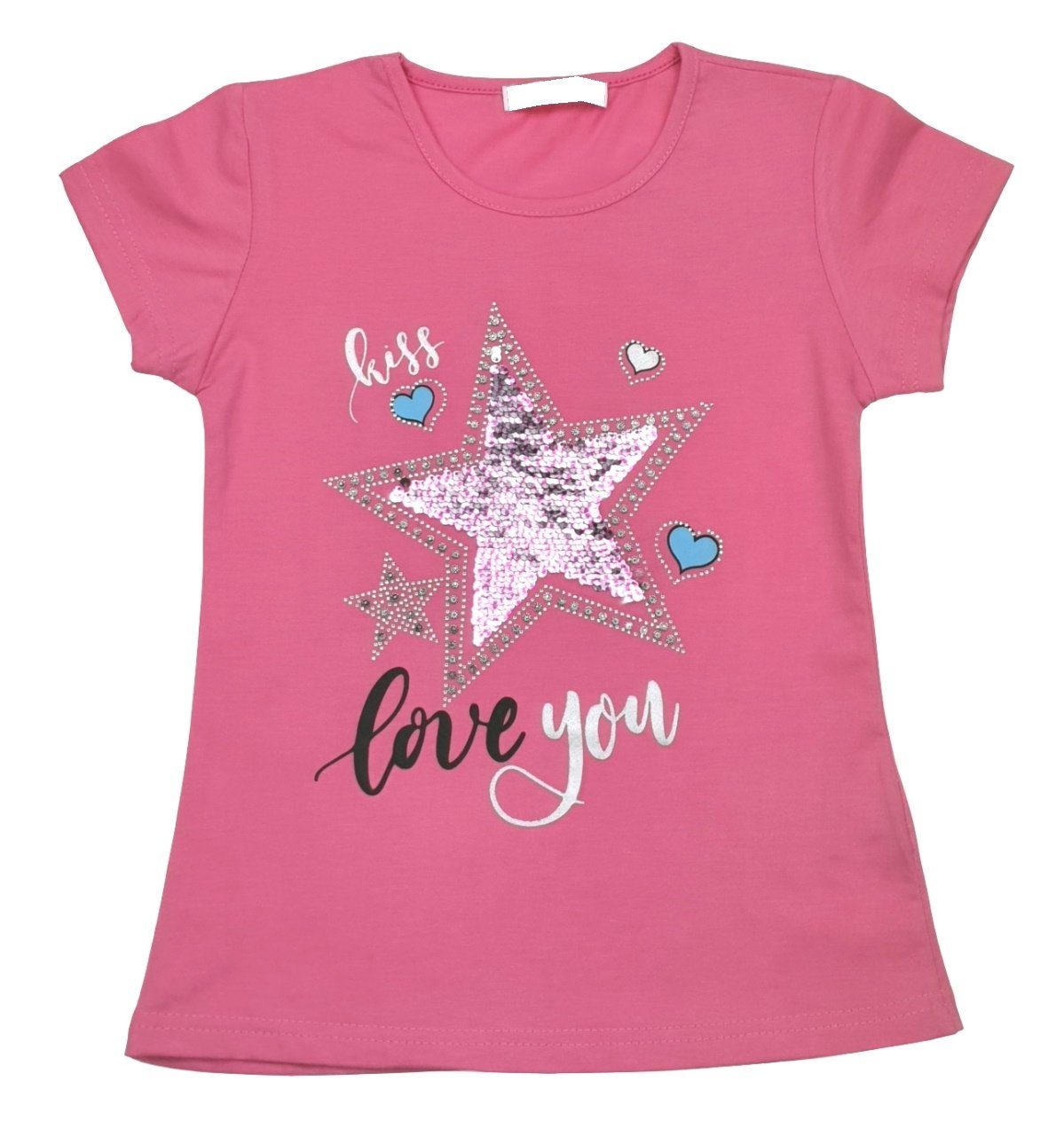 Girls Fashion TShirt Mädchen TShirt mit WendePailletten, MS810