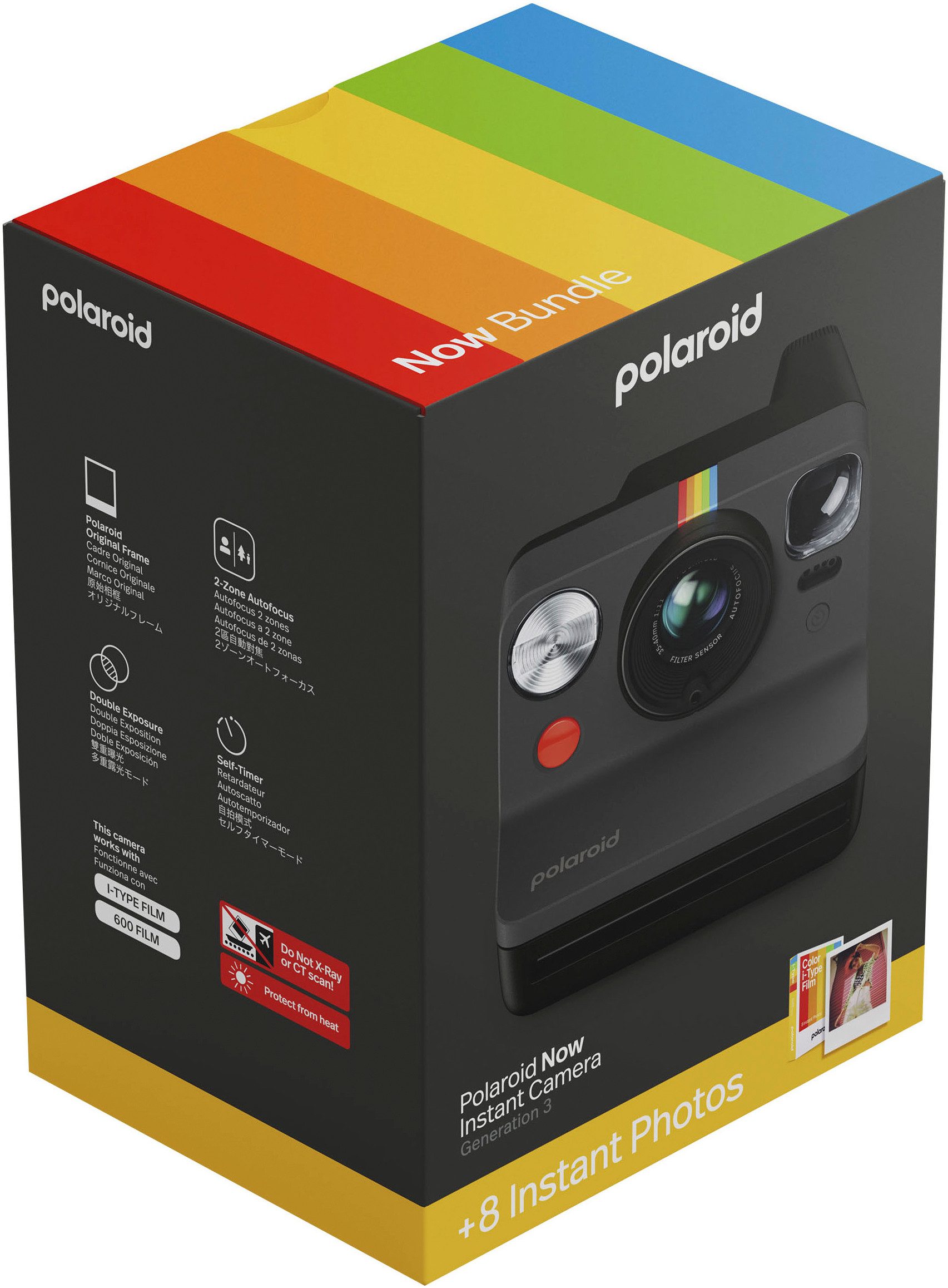 Polaroid Now Gen 3 + Farbfilm-Paket (8 Fotos) Sofortbildkamera (0 MP)