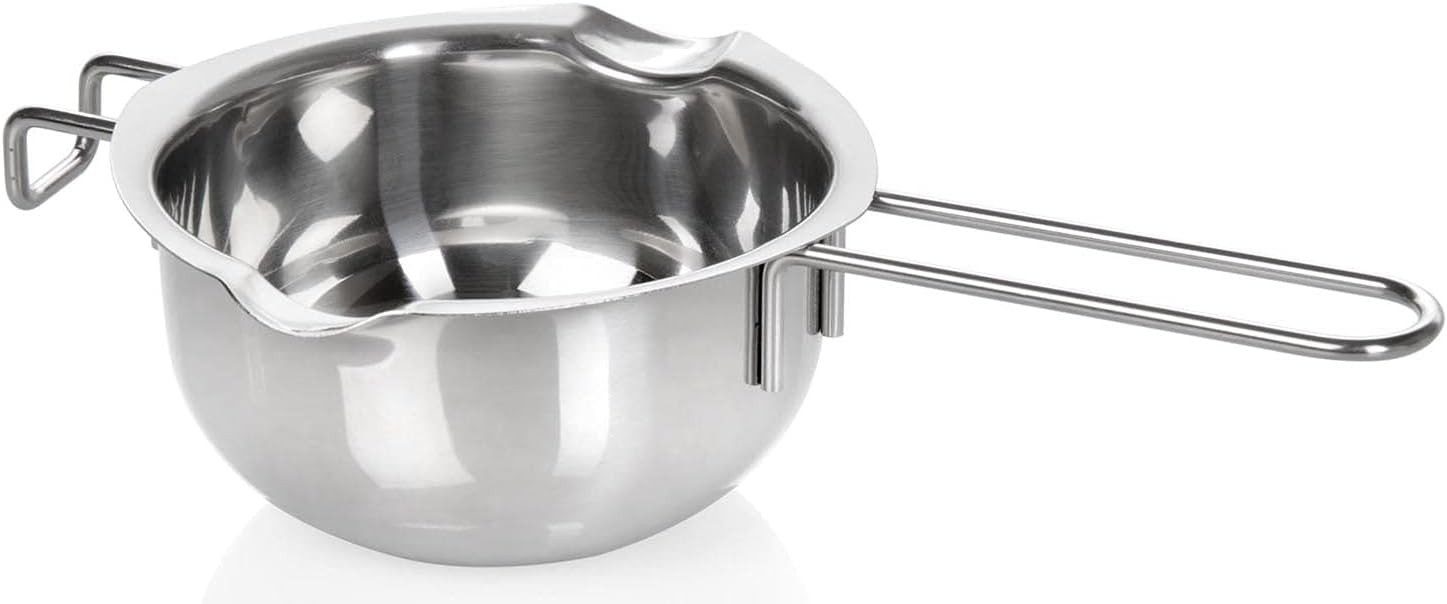 Wenco Schale Schmelzschale aus Edelstahl 390 ml, (hitzebeständig, 1-tlg), Schmelztopf Ideal zum Schmelzen von Schokolade & Zubereiten von Soßen