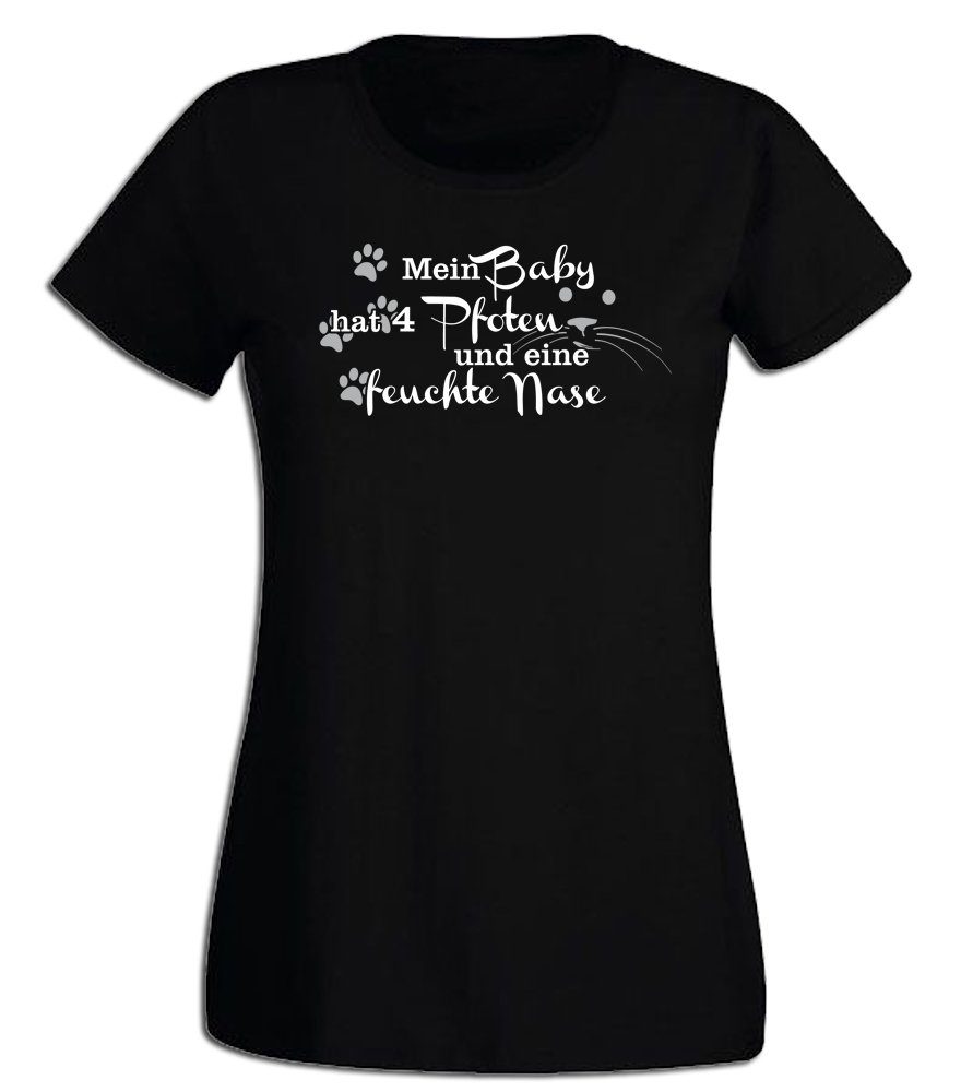 T-Shirt Mein Baby hat 4 Pfoten und eine feuchte Nase! - Katze