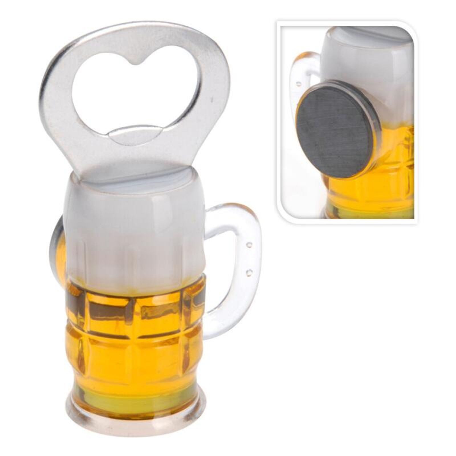 Koopman Flaschenöffner 48 Stück Flaschenöffner-Magnet mit Bierkrug-Motiv Bierflasche öffnen