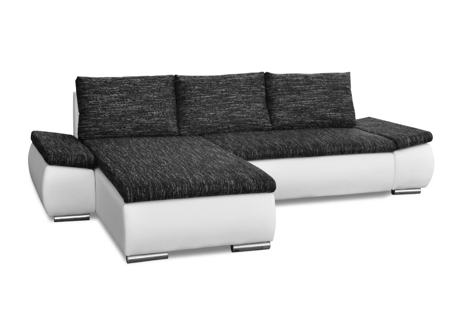 Ecksofa L-form Sofas, Modernes Leder Couch JVmoebel Made Designer in Bettfunktion Sofa Europe
