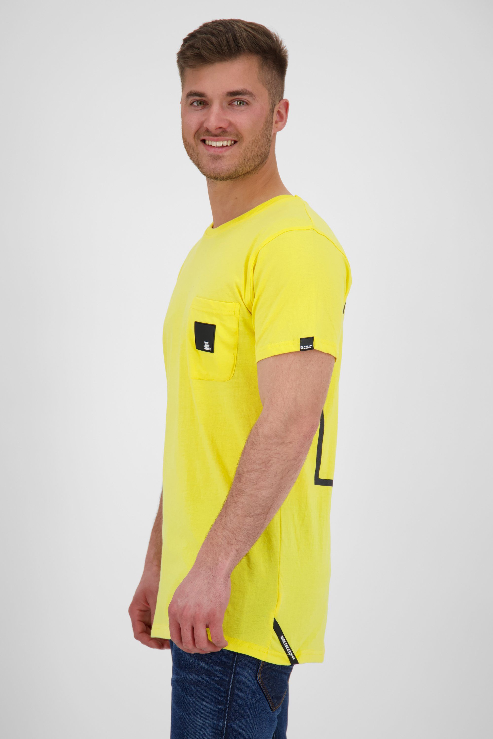 Alife & Kickin T-Shirt Logo Herren PocketAK T-Shirt lime