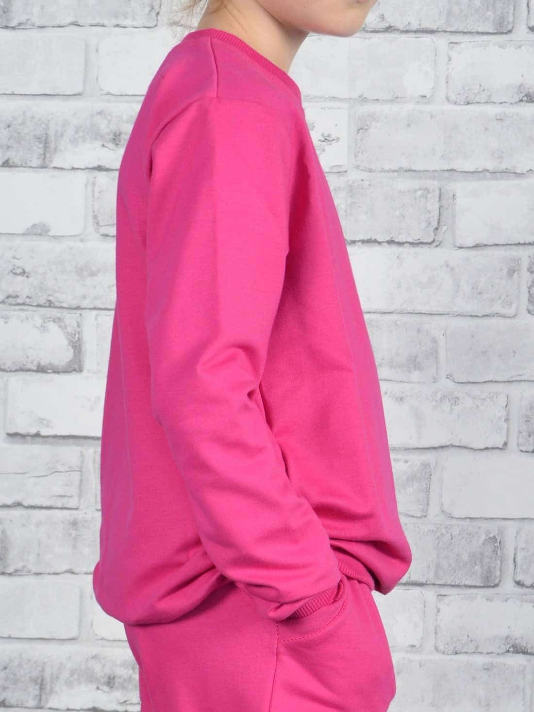 Mädchen tollen Farben in Sweatshirt (1-tlg) Sweatshirt Pink KMISSO Bund mit elastischem