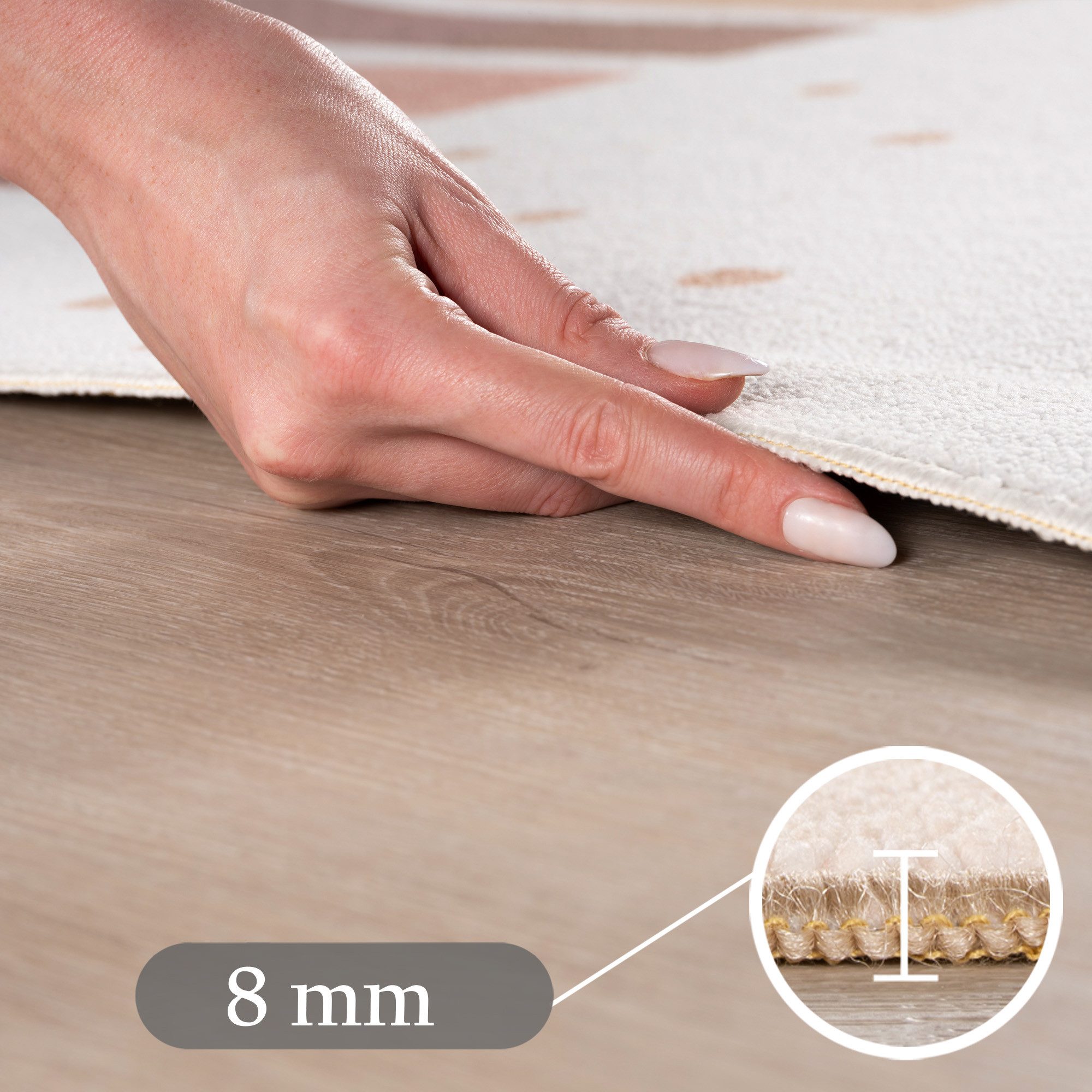 Teppium Teppich Regenbogen Liebe, Rund, Höhe: 5 mm, Teppich Kinderzimmer