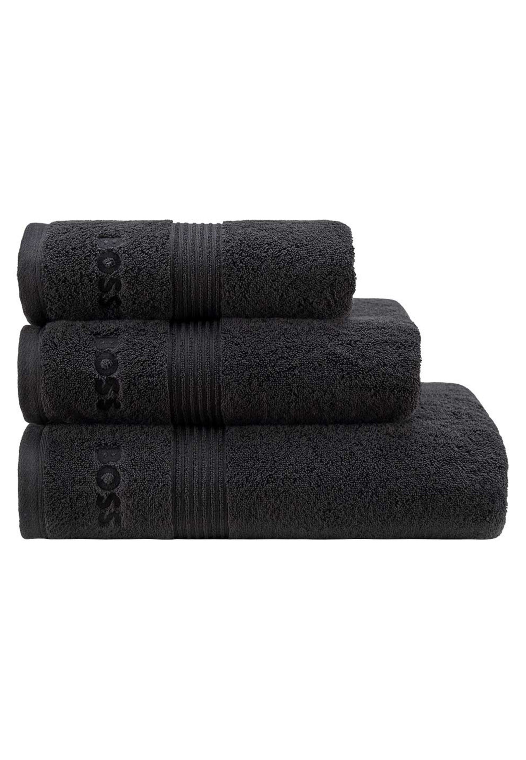 Hugo Boss Handtücher modernem 4er-Set Waschhandschuhe, mit Home Design BLACK