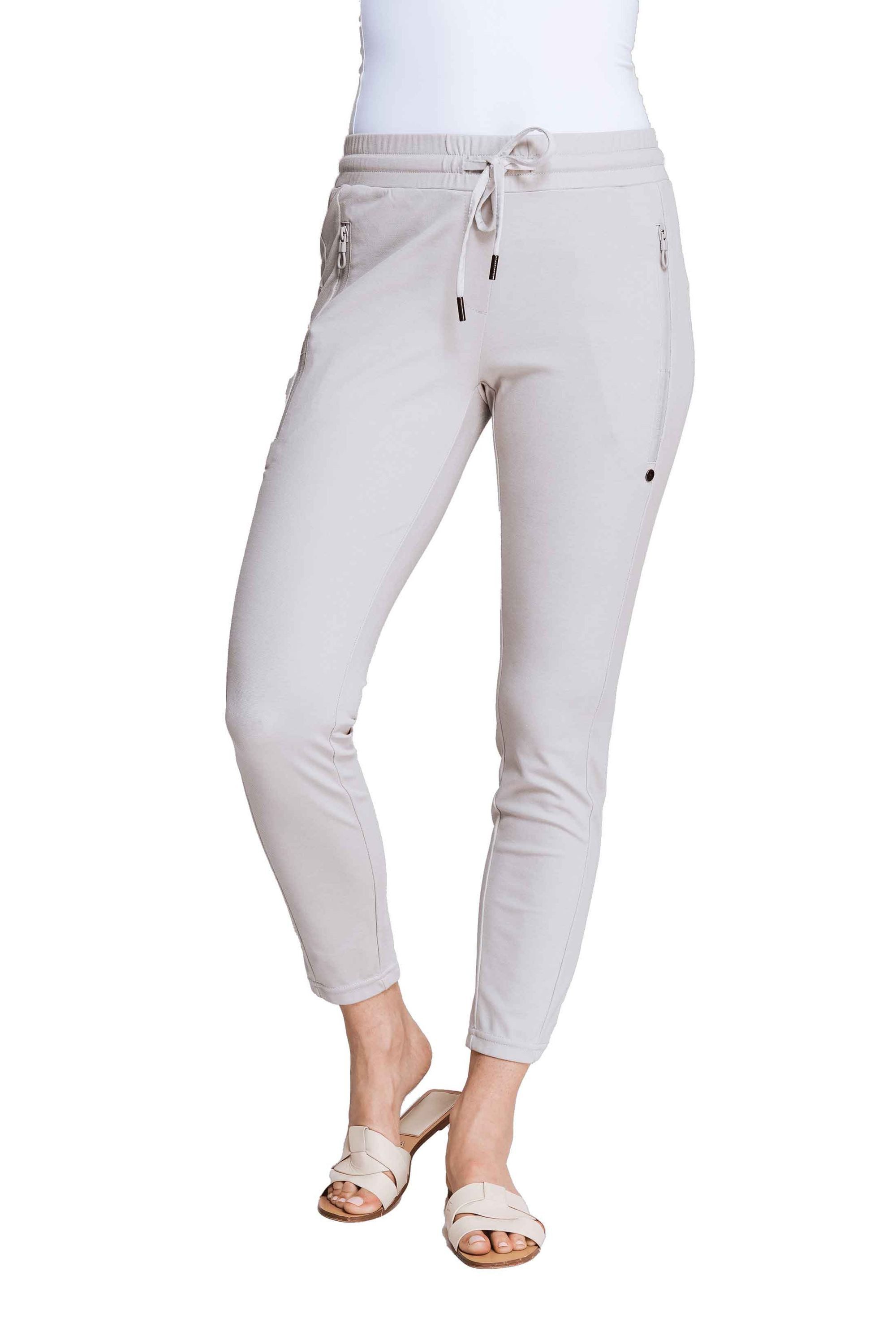 Zhrill Chinos Jogger Pants CHIARA CASUAL Grau (0-tlg) angenehmer Tragekomfort