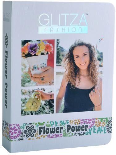 Knorrtoys® Kreativset GLITZA FASHION Deluxe Set Flower Power, (Set), Für alle Oberflächen geeignet