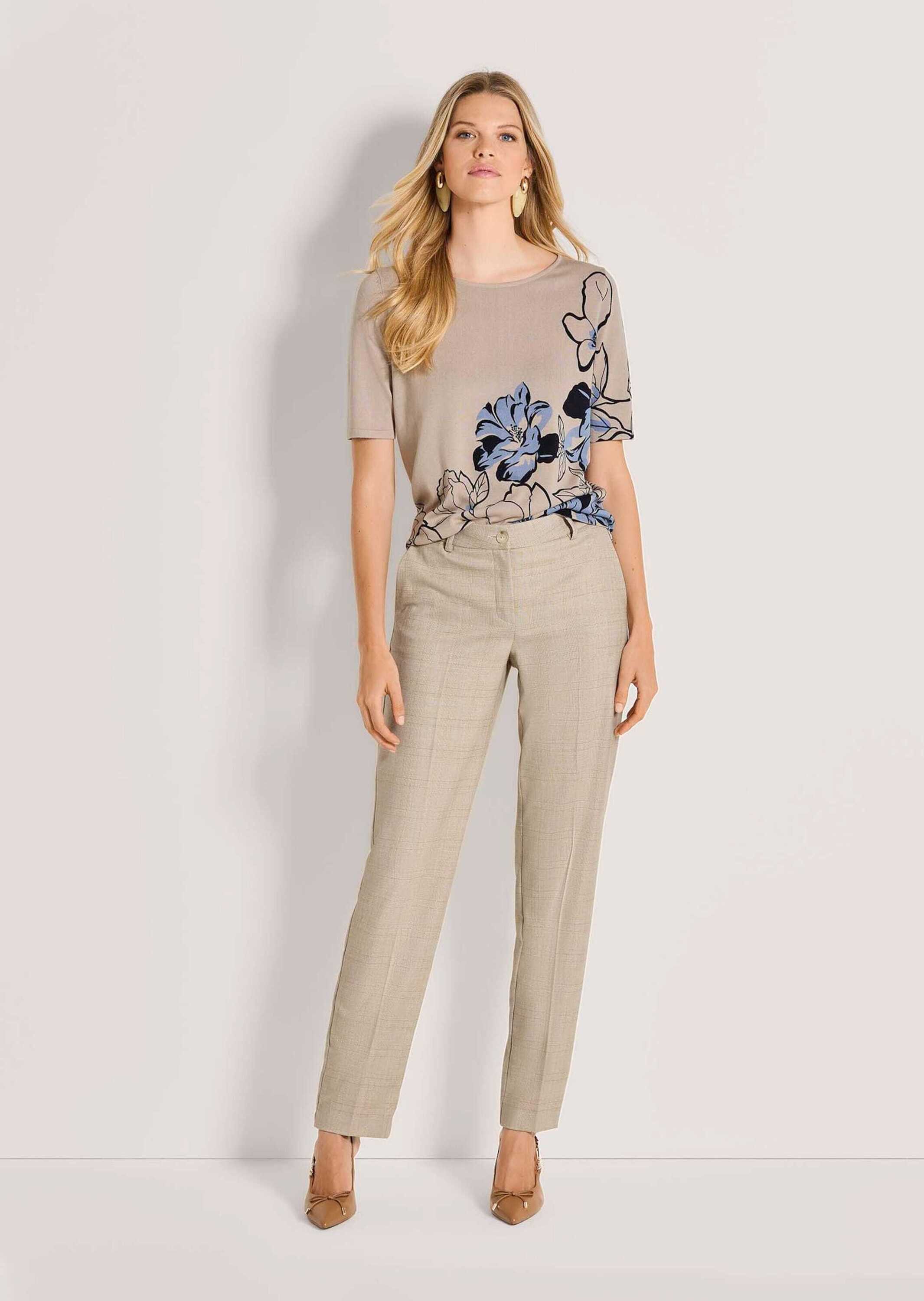 MADELEINE Stoffhose Glencheck-Hose mit Bügelfalten Stoffhose mit Formbund, günstig online kaufen