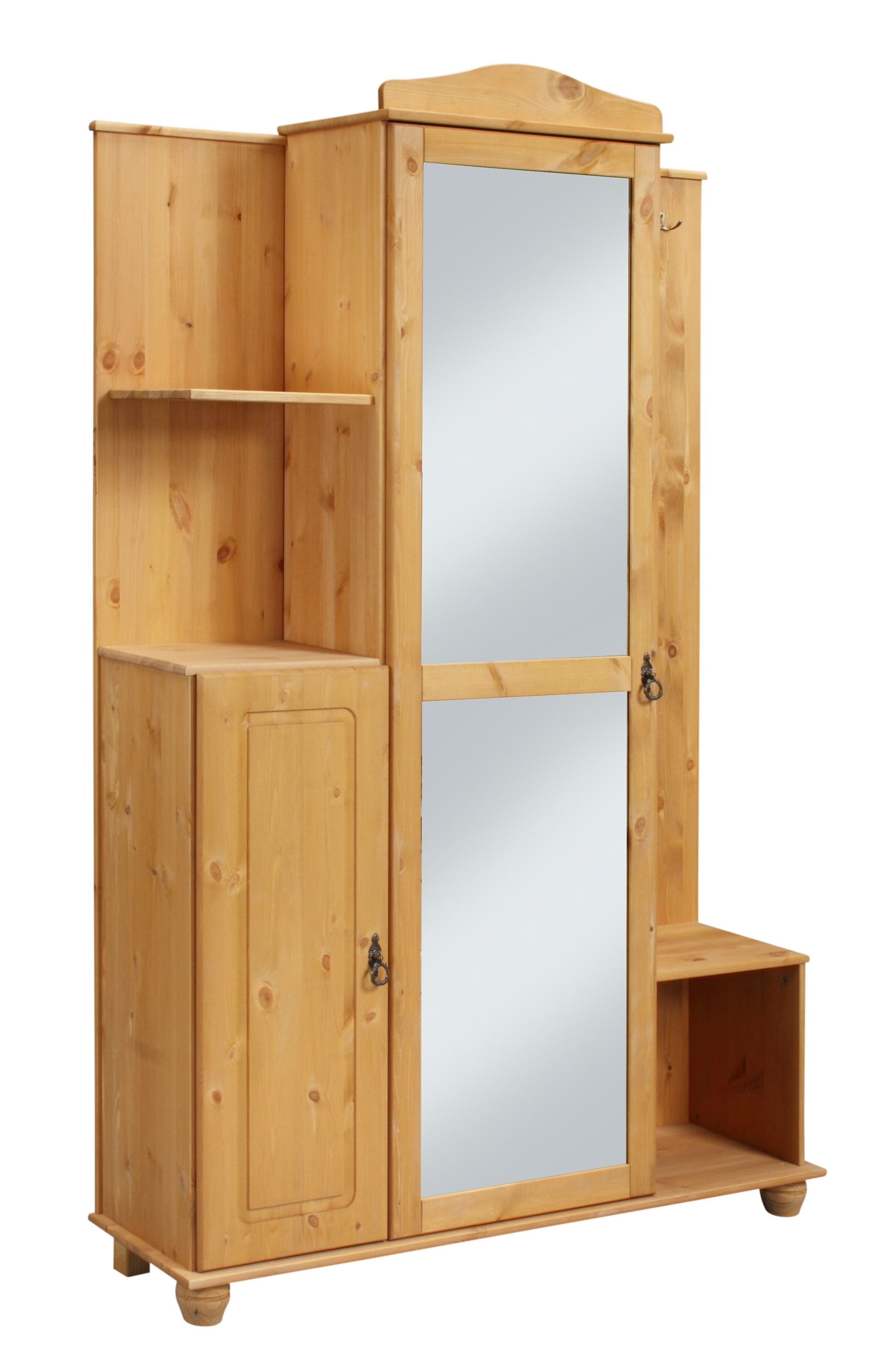 OTTO home Kompaktgarderobe Finca aus massivem Kiefernholz, mit vielen Stauraummöglichkeiten