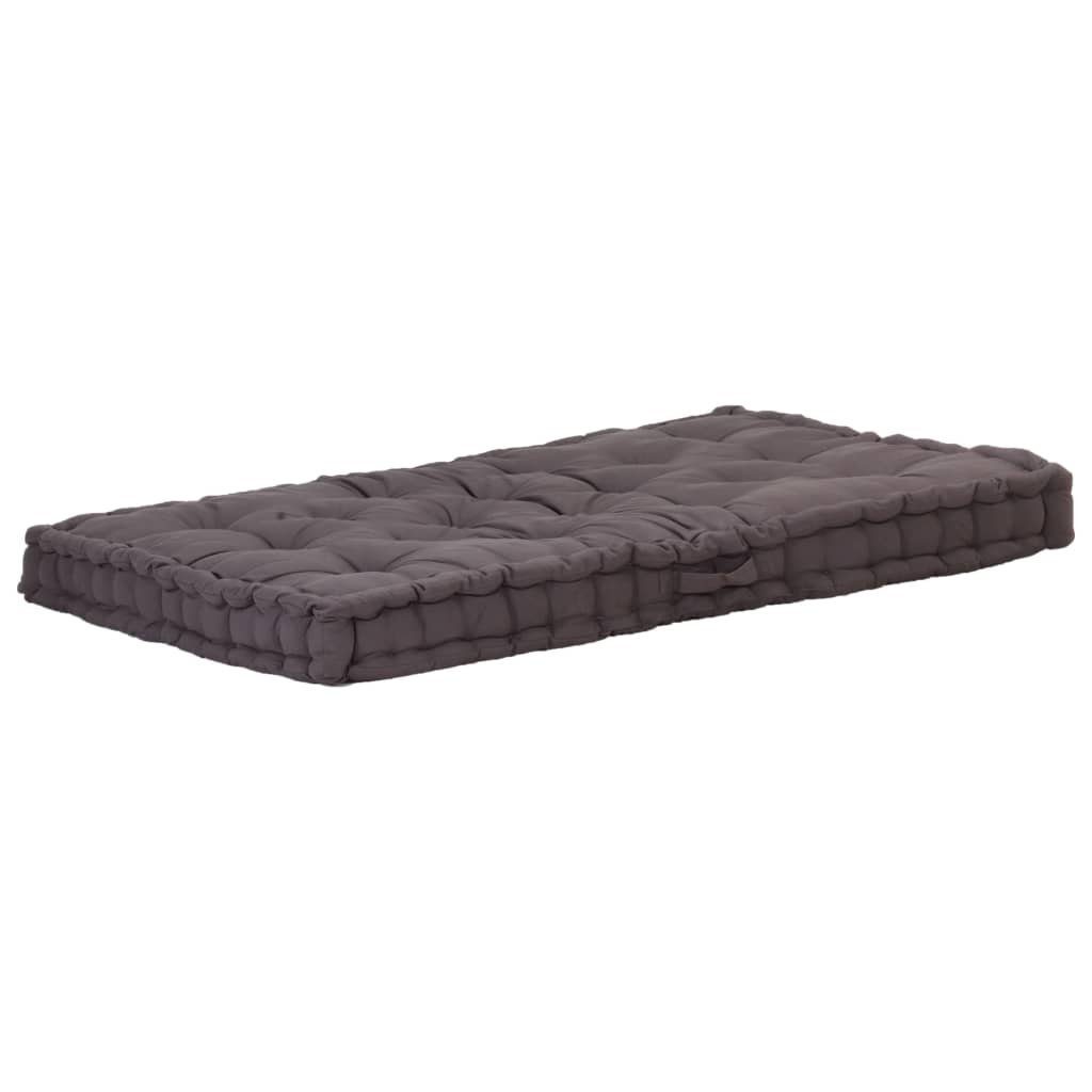 vidaXL Sitzauflage Palettenkissen Baumwolle 120×80×10 cm Anthrazit, (1 St)