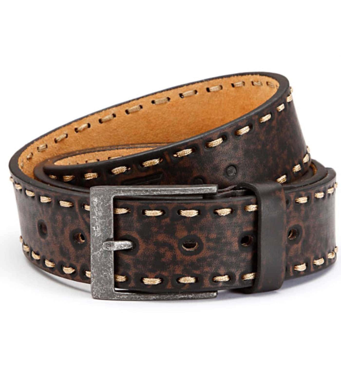 BEZLIT Ledergürtel Herren Gürtel mit Dicker Naht (1-St) im eleganten Look günstig online kaufen