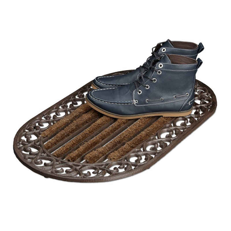 Fußmatte Fußabtreter Gusseisen, relaxdays, Höhe: 40 mm, C