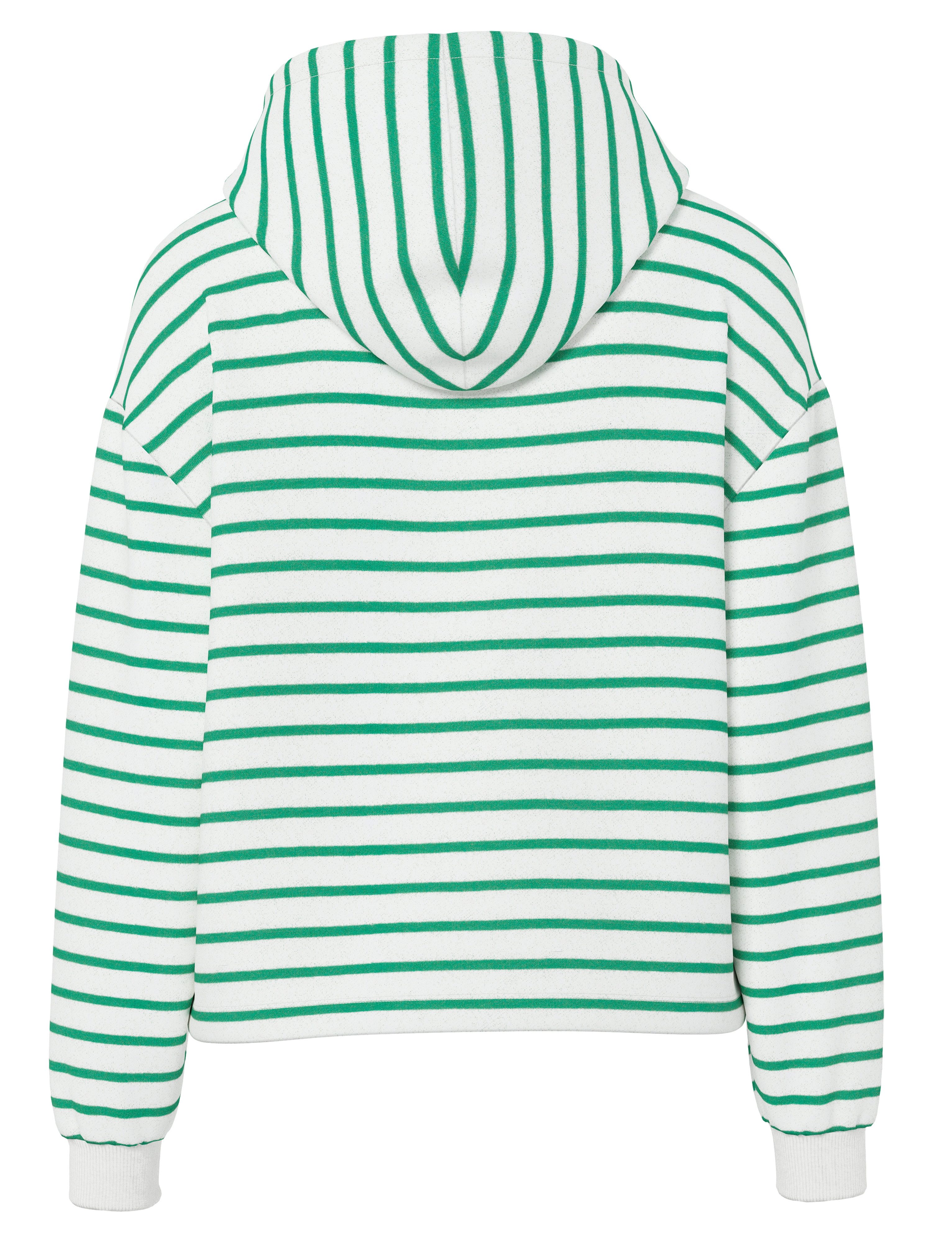 pieces Kapuzensweatshirt PCCHILLI LS HOODIE STRIPES EMB NOOS BC Baumwollmischung, regular fit