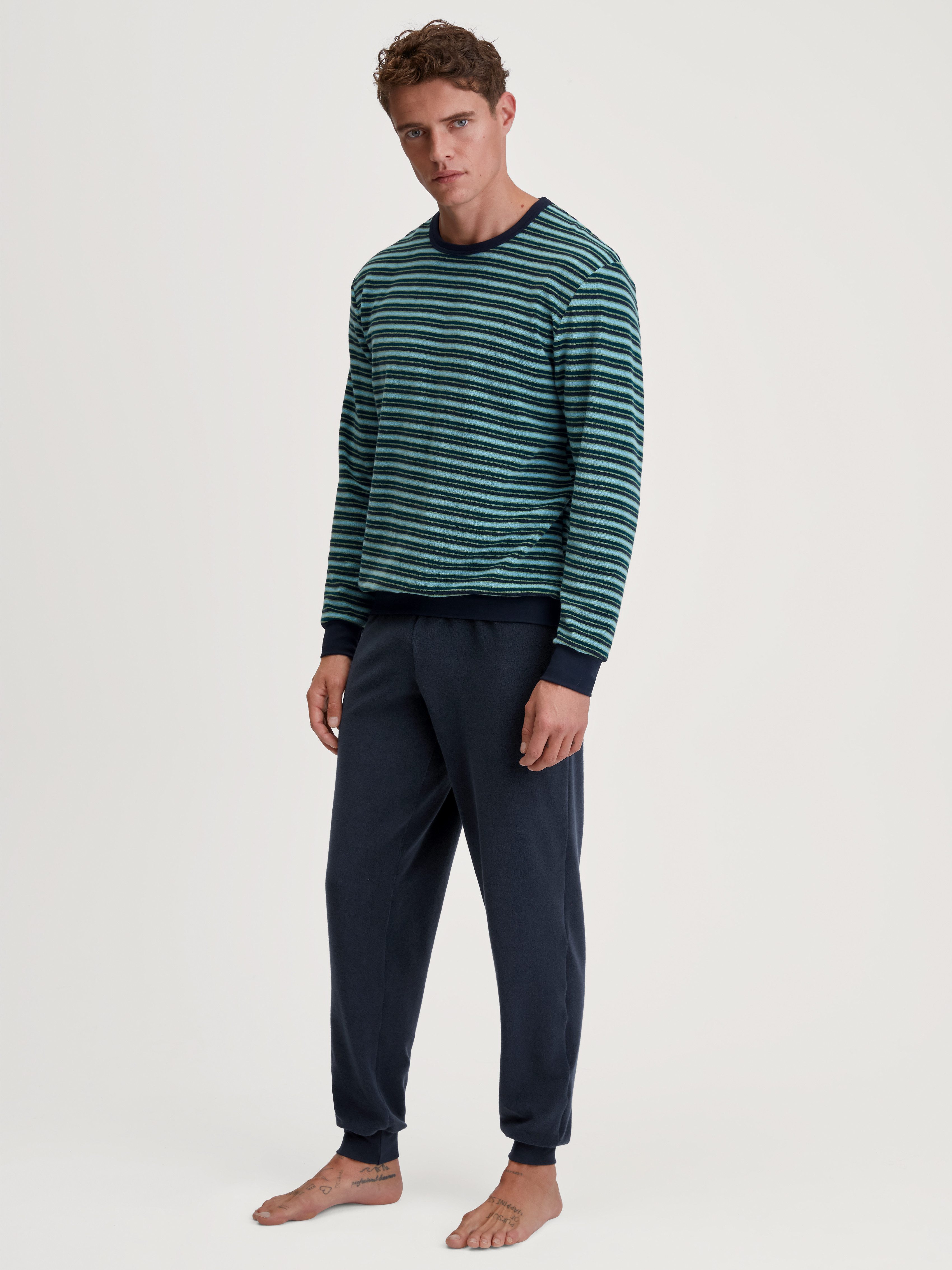 CALIDA Schlafanzug Relax Terry (2 tlg) mit klassischem Rundhalsauschnitt günstig online kaufen