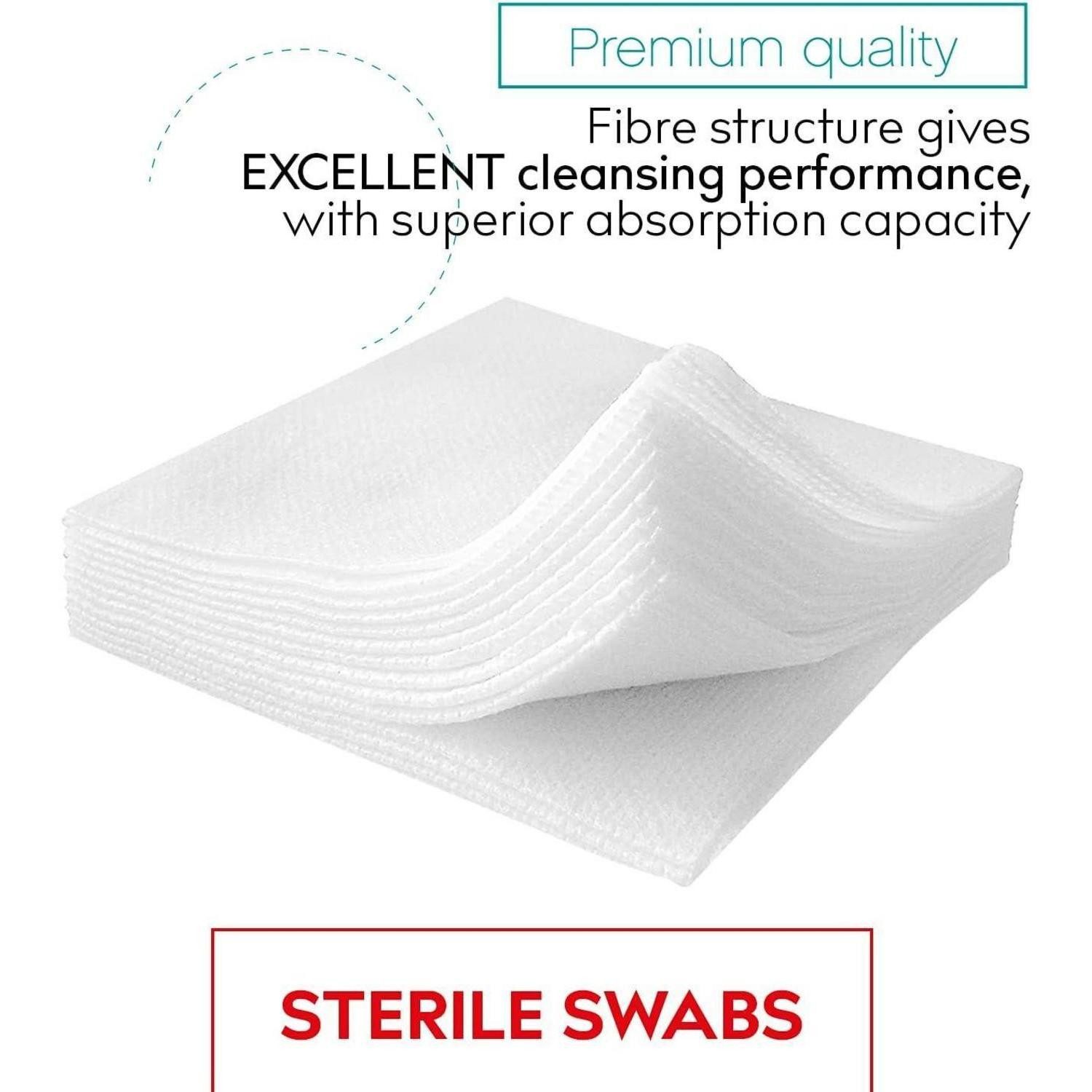 LuxusKollektion Bandagierunterlage Kompressen Steril Nichtgewebt 4lagig 10x20cm 40 10x20 cm (40er Pack)