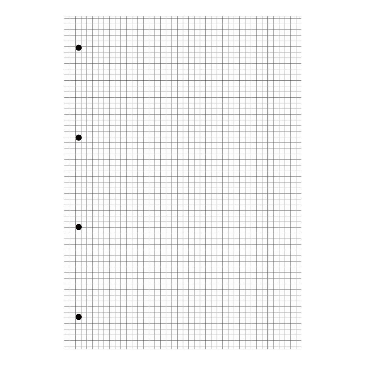 BRUNNEN Notizblock, A4 kariert (Lineatur 28), mit Innen- & Außenrand, ab 5. Klasse