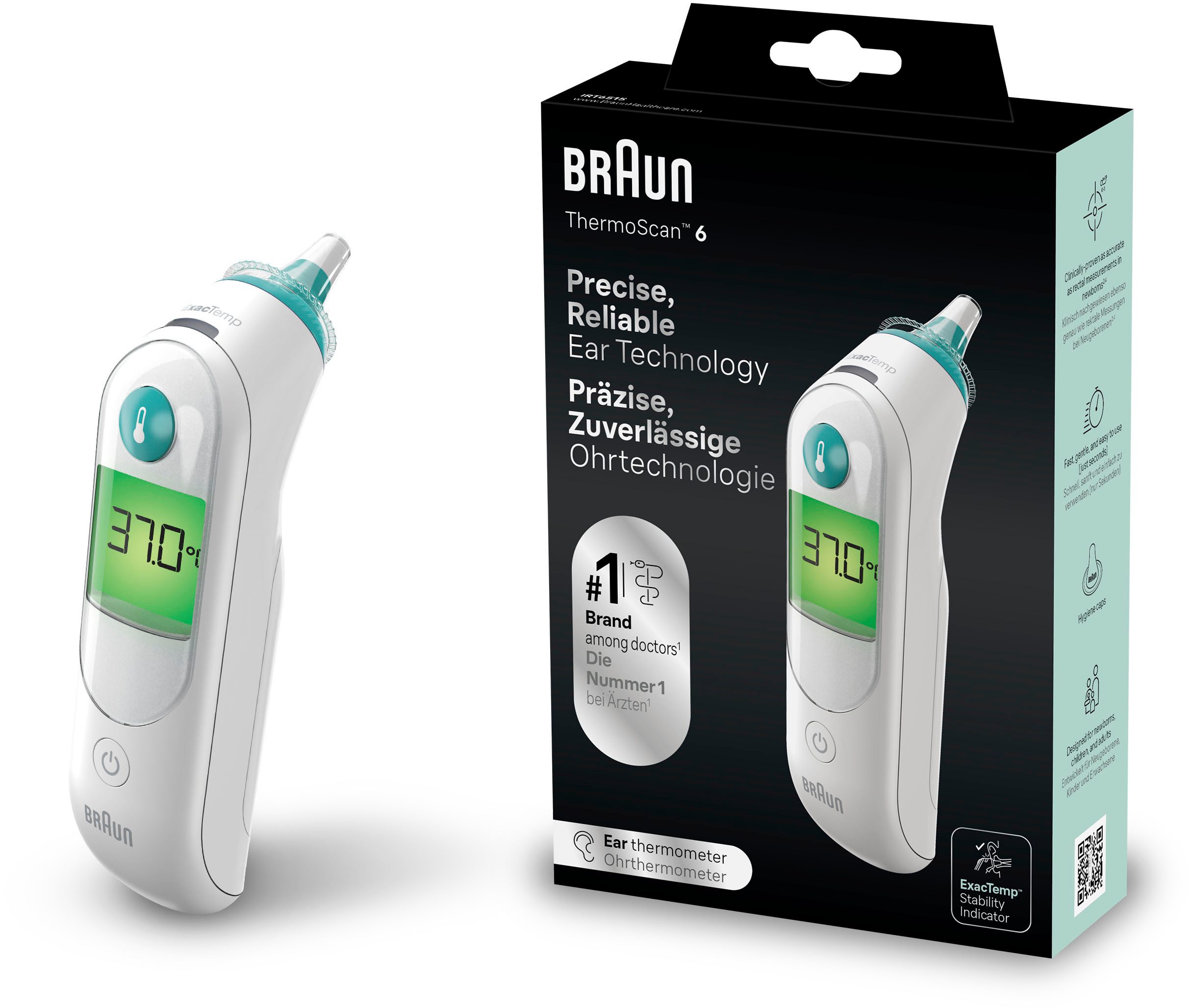 Ohr-Fieberthermometer ThermoScan® 6 Ohrthermometer IRT6515