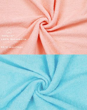 Betz Handtuch Set 12-TLG. Handtuch-Set Palermo Farbe apricot und türkis, 100% Baumwolle (12-St)