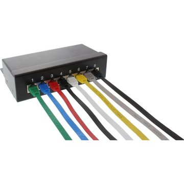 INTOS ELECTRONIC AG InLine® Patchkabel flach, U/UTP, Cat.6, grau, 5m LAN-Kabel