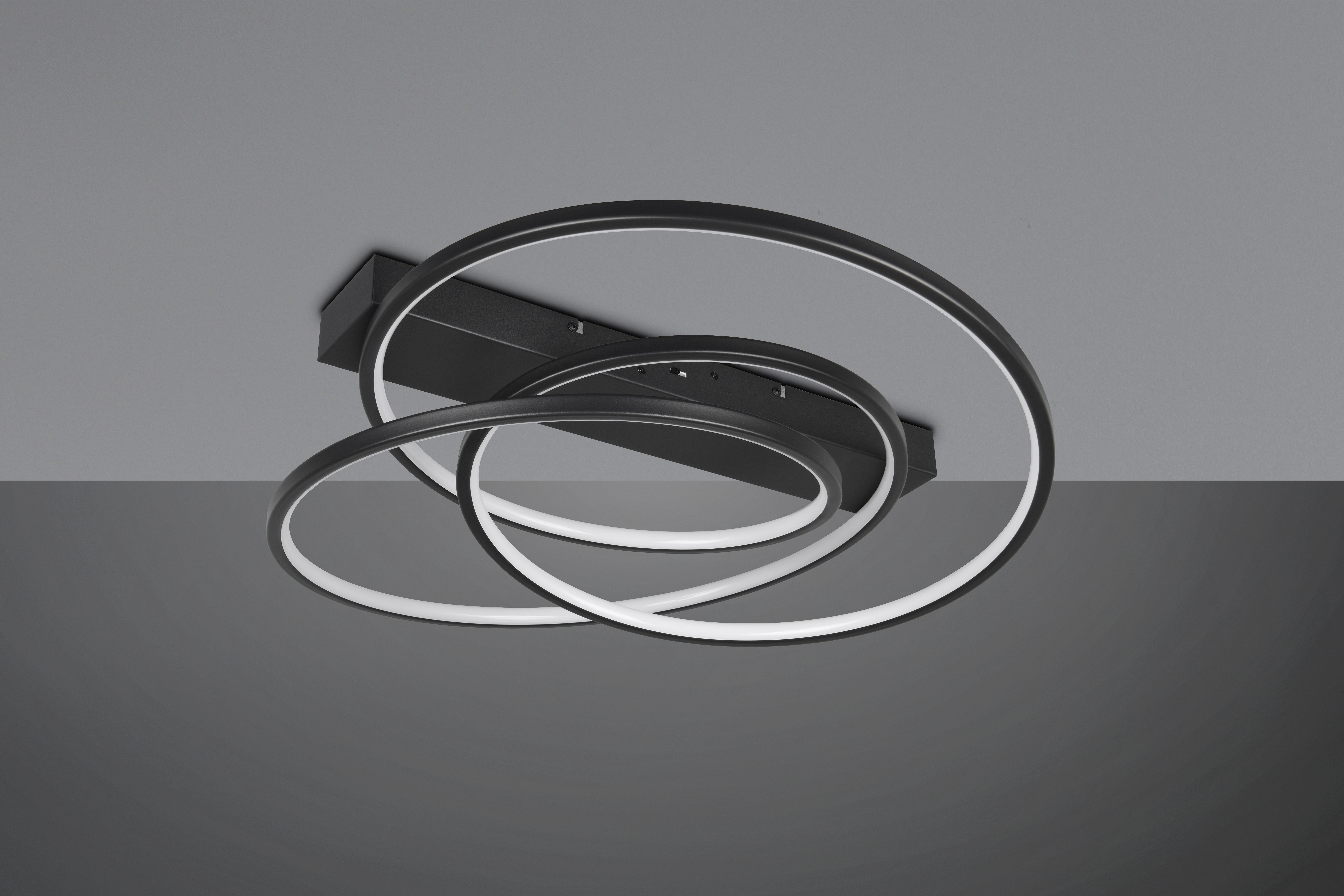 TRIO Leuchten LED Deckenleuchte DARVIN, LED Deckenlampe 34W 4500 Lumen, dimmbar Lichtfarbe einstellbar, Dimmfunktion, LED fest integriert, warmweiß - kaltweiß, CCT 2300/3000/4000K warmweiß-kaltweiß, Deckenlampe Büro Wohnzimmer