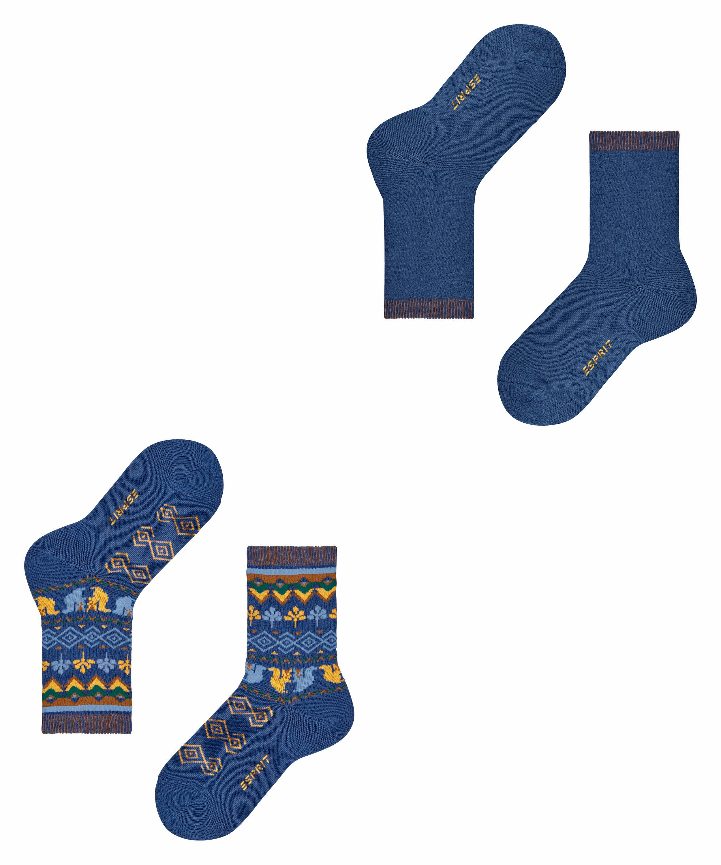 Esprit Socken Nordic 2-Pack (2-Paar) blue royal (6051)