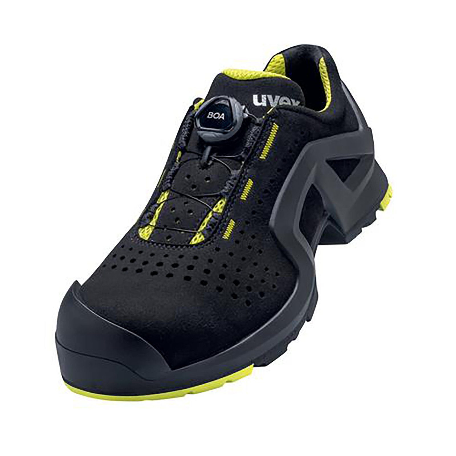 1 support Halbschuhe S1P schwarz, gelb Weite 12 Sicherheitsschuh