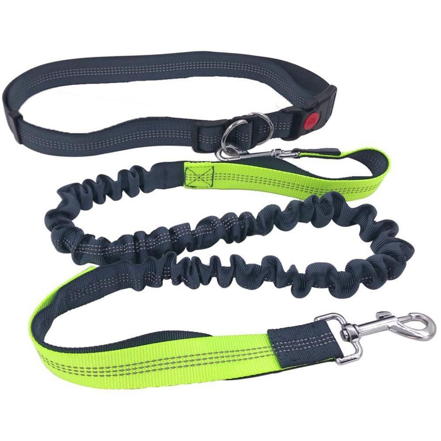LuxusKollektion Hands-free-Leinen Hundeleine freihändig grau verstellbar 130-180cm, Textil (1-tlg)