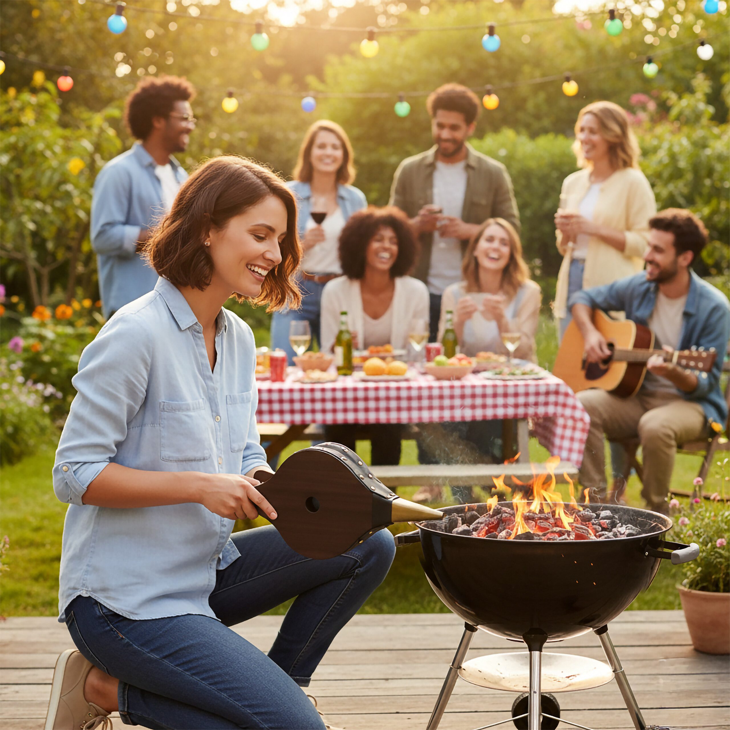 relaxdays Blasebalg Grill & Kamin (1-tlg) – Bild 2 von 5