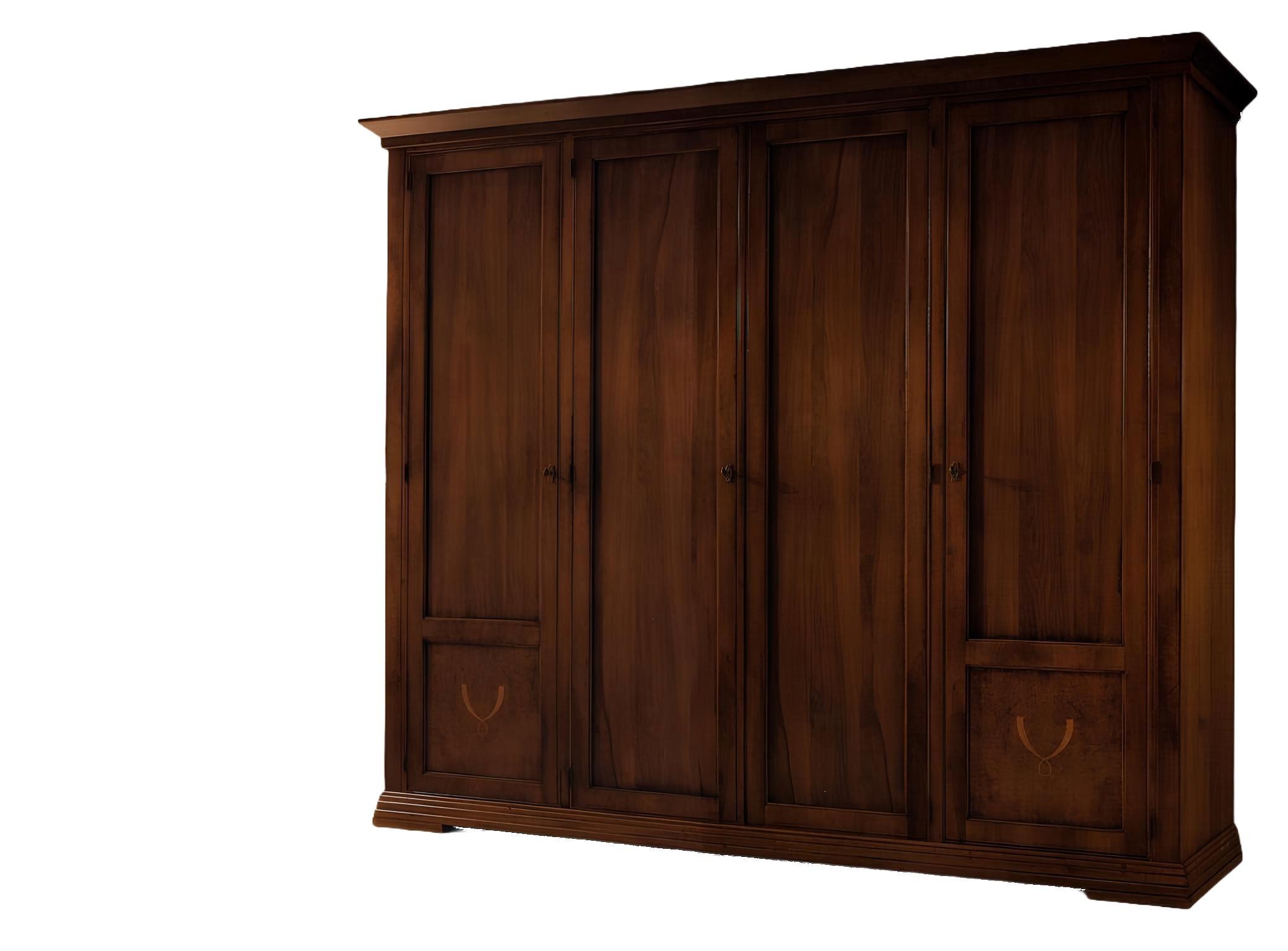 Xlmoebel Kleiderschrank Landhaus-Schrank aus Holz mit viel Stauraum in Weiß (Kleiderschrank) Hergestellt in Europa