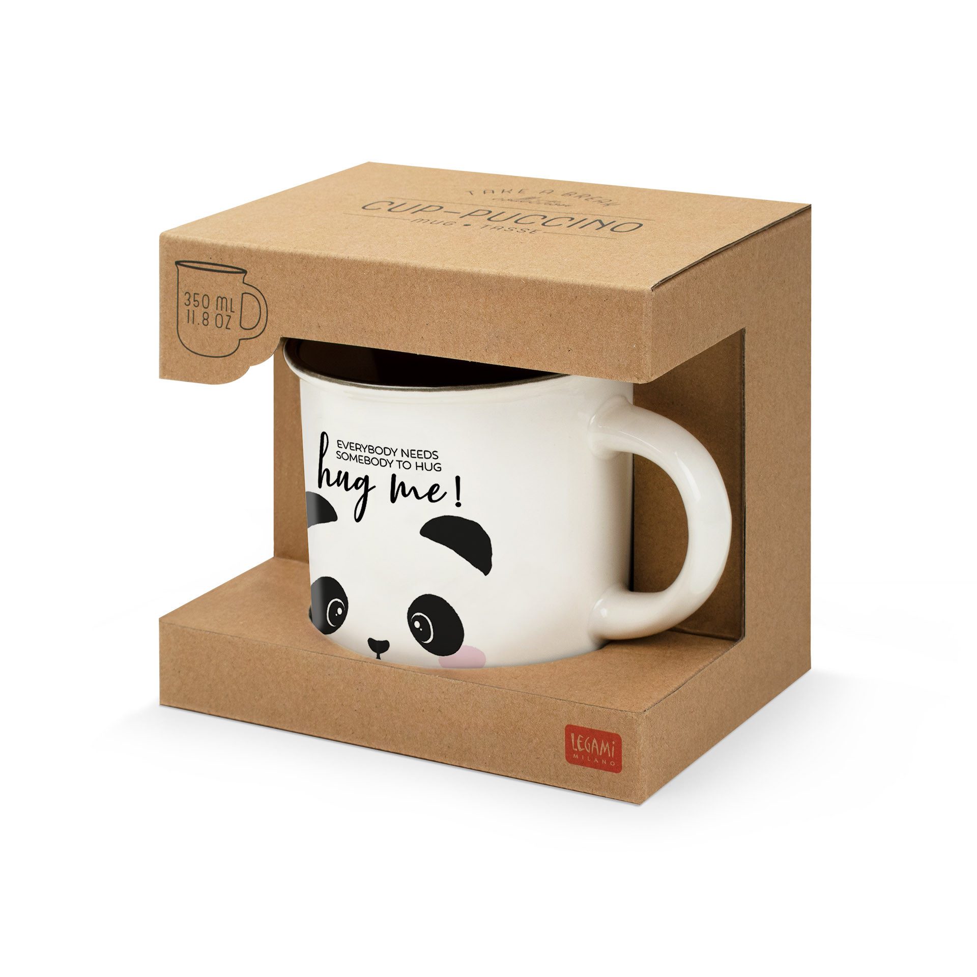 Legami Cappuccinotasse Legami Porzellantasse Trinkbecher Cu-Puccino Panda
