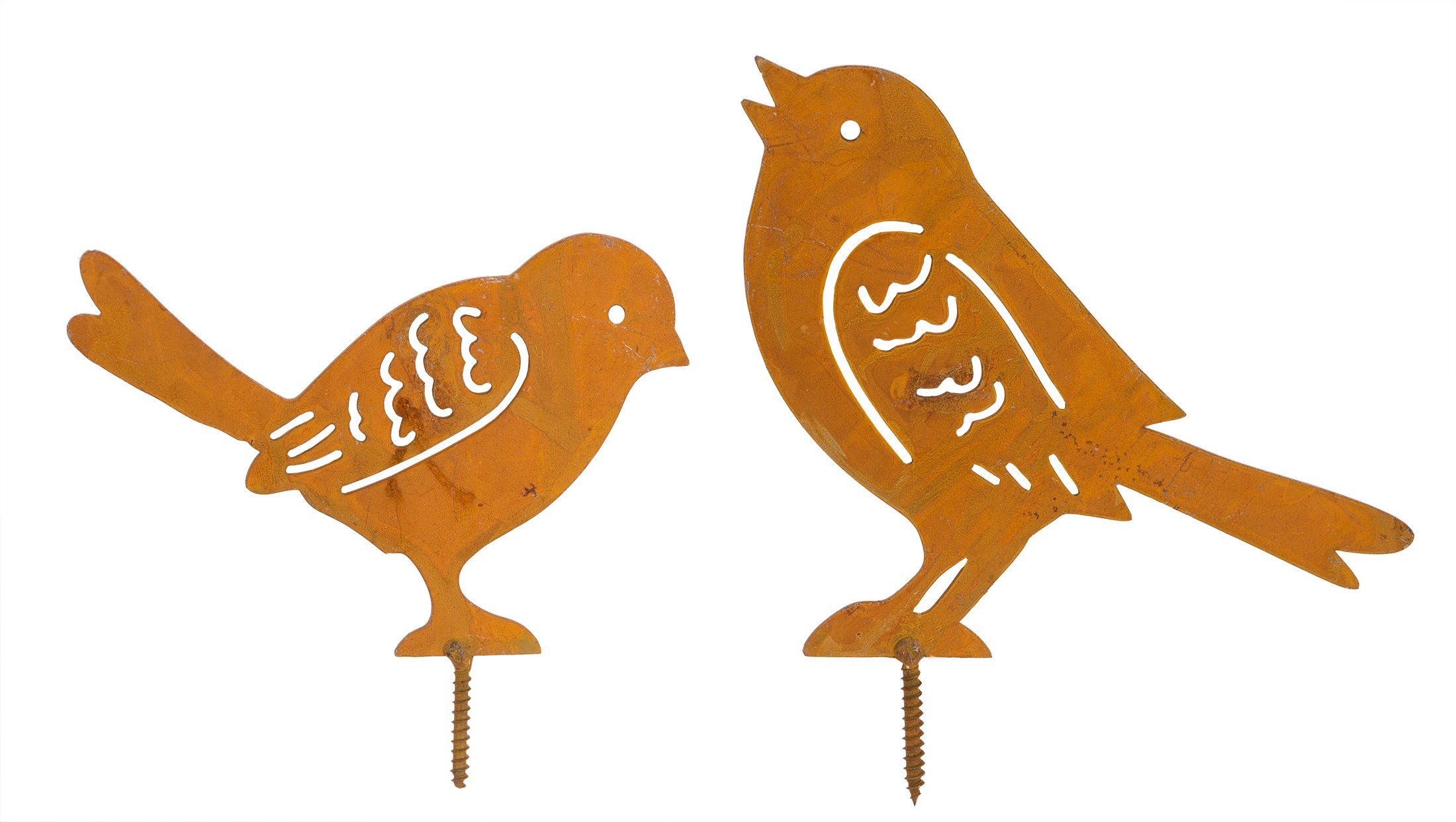 BigDean Gartenstecker 4er Set Vogel Gartenstecker Zaundekoration zum Schrau günstig online kaufen