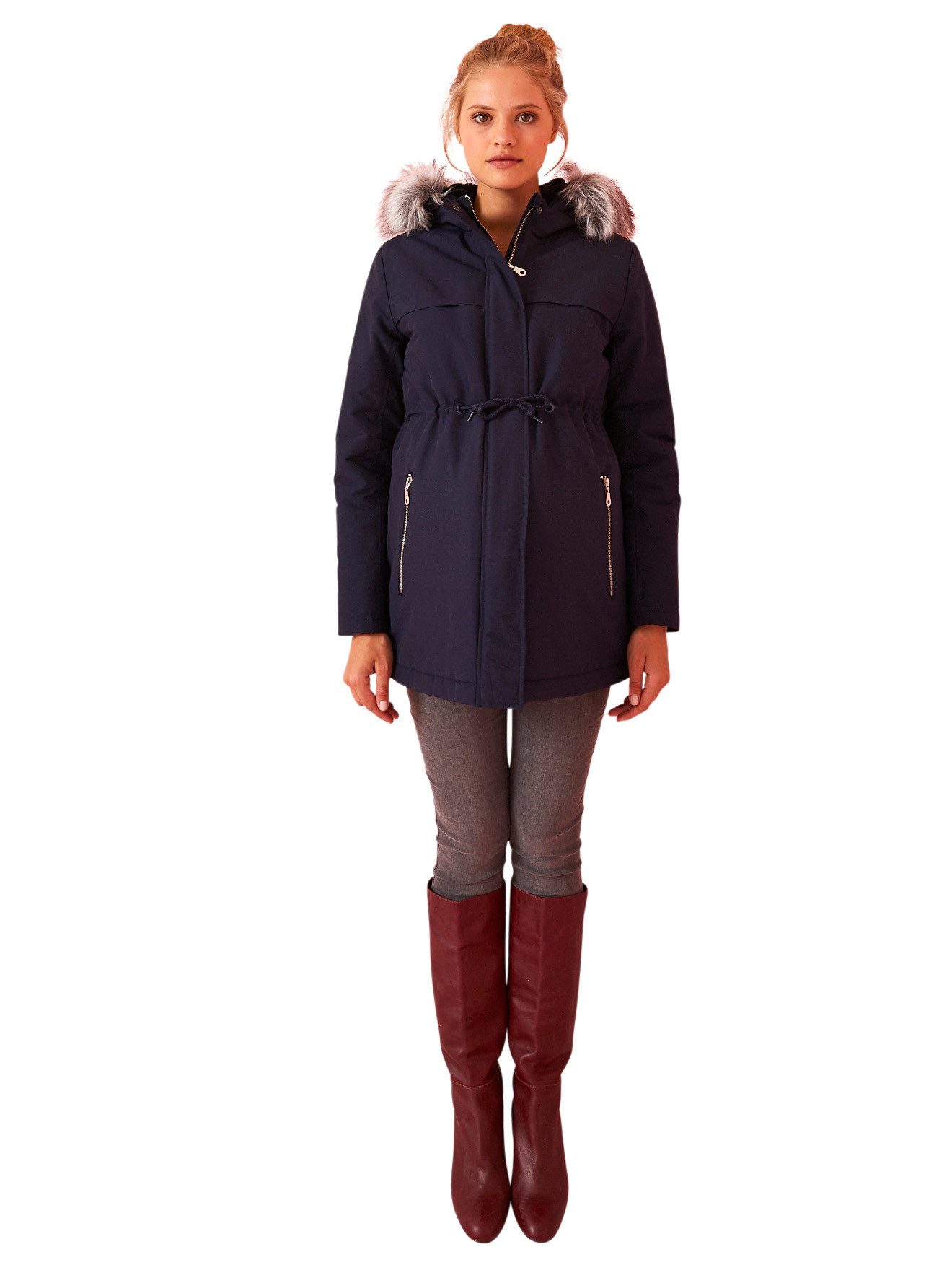 vertbaudet Umstandsjacke Parka, Tragejacke für Schwangerschaft & Stillzeit 3-in-1