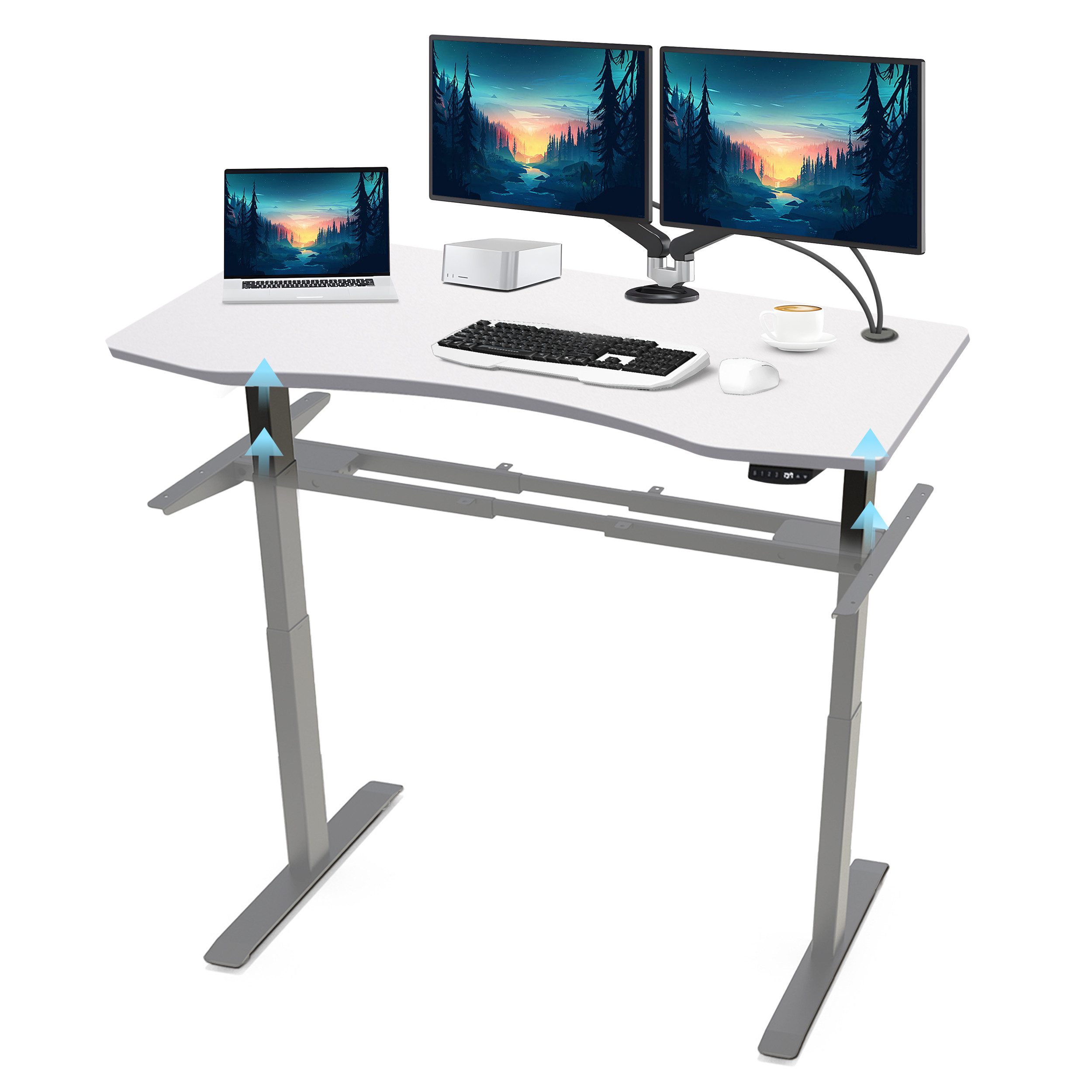 PROMAFIT Arbeitstisch Schreibtisch Stehtisch mit elektrischer günstig online kaufen