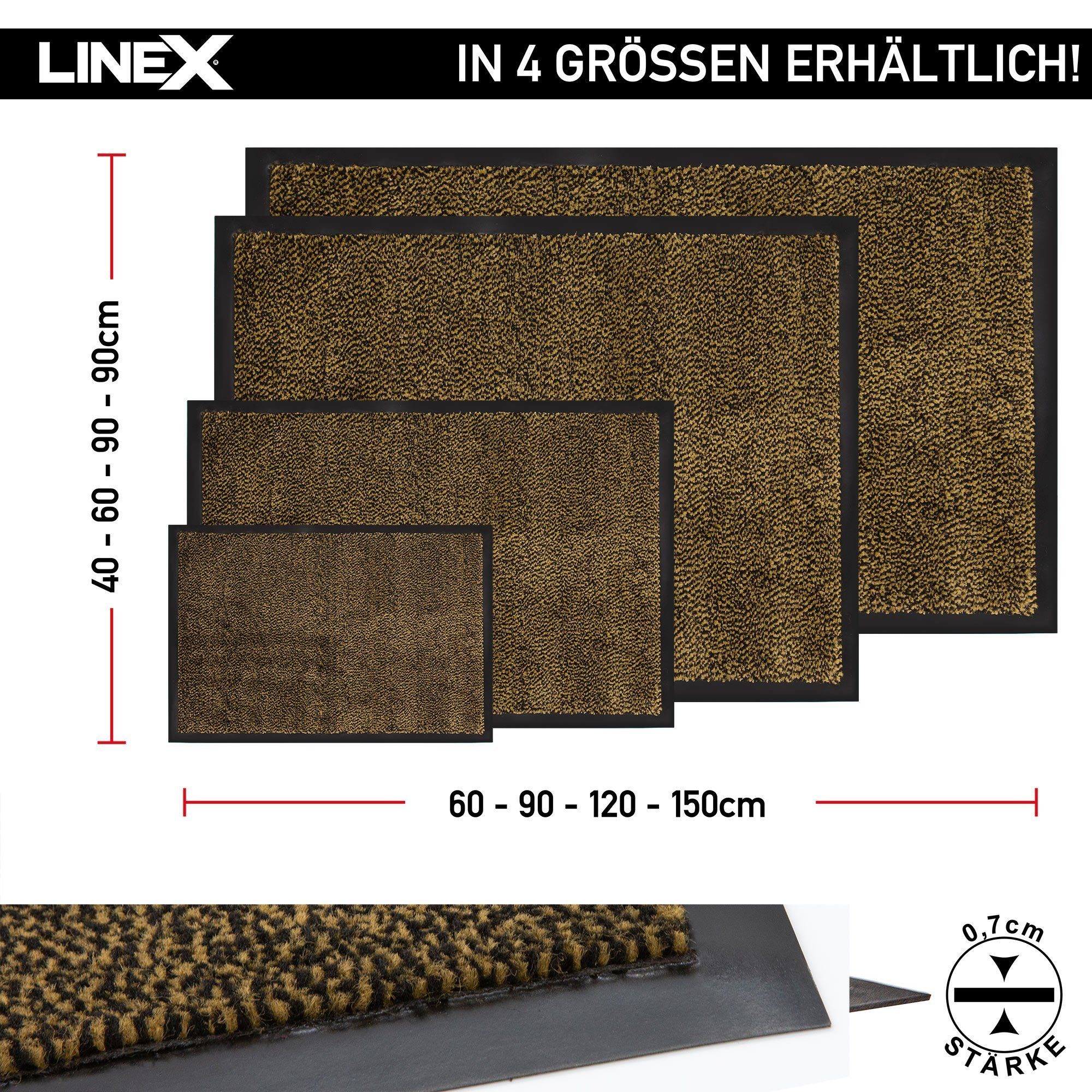 Linex Fußmatte rutschfest Schutzfangmatte, waschbar Eingangsmatte, günstig online kaufen