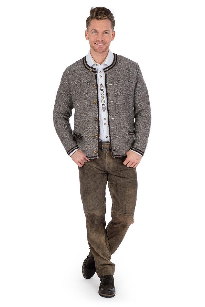 Maddox Trachtenlederhose Lederhose lang - LAUTER - smoke III – Bild 5 von 5
