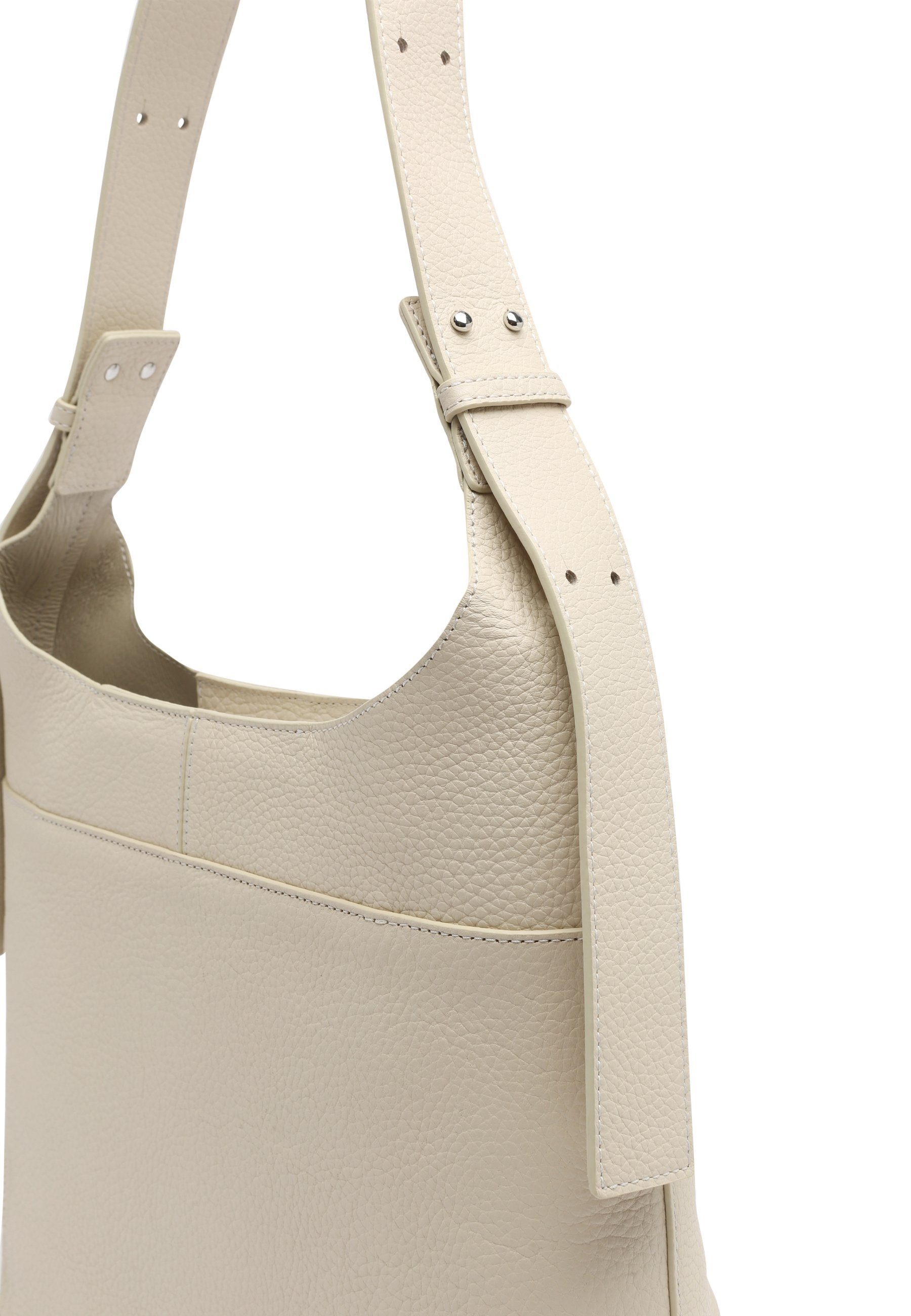 Marc O'Polo Hobo SAND mit Cara, Label-Applikationen CHALKY