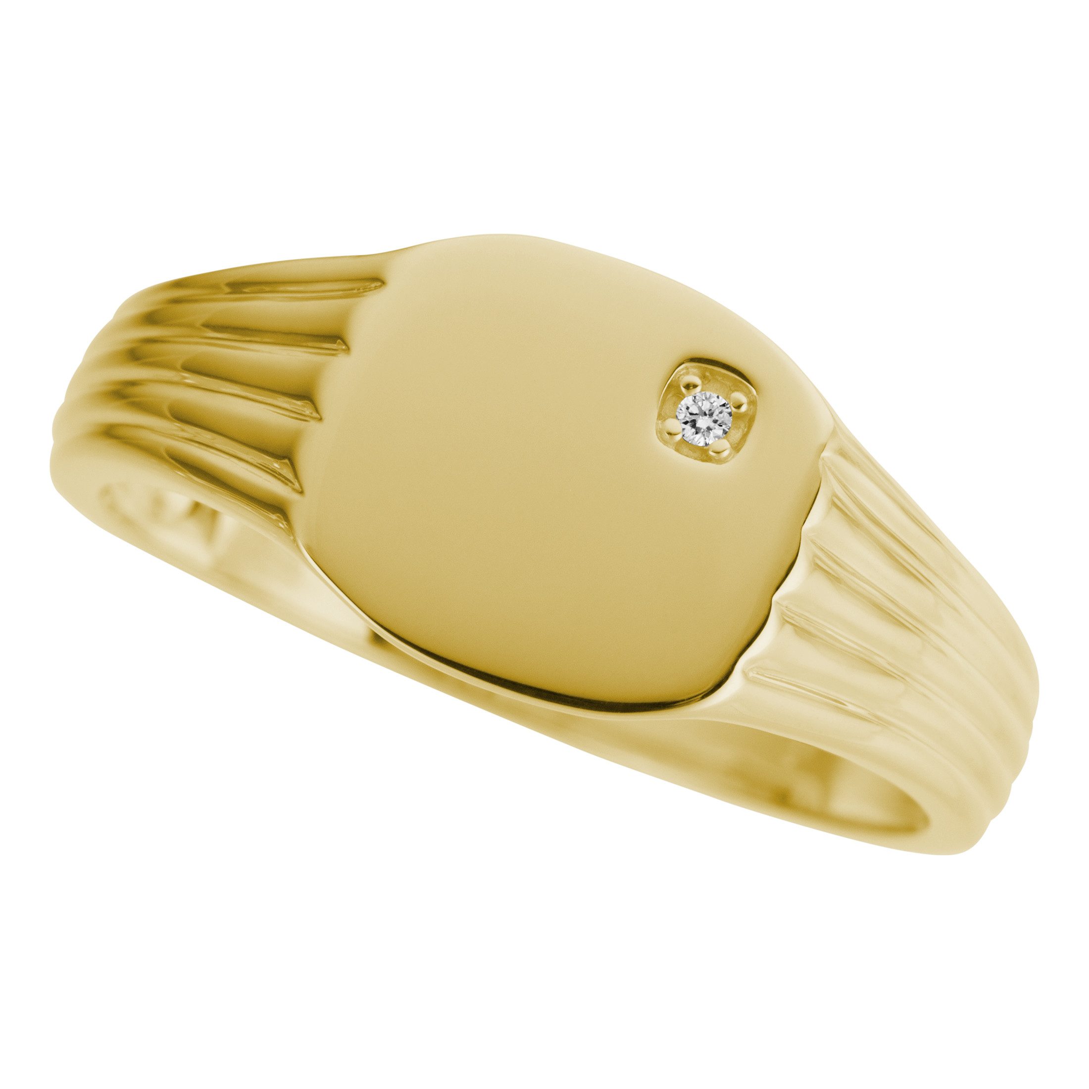 Firetti Fingerring Schmuck Geschenk Gold 333 Herrenring Goldring Platte, mit Brillanten