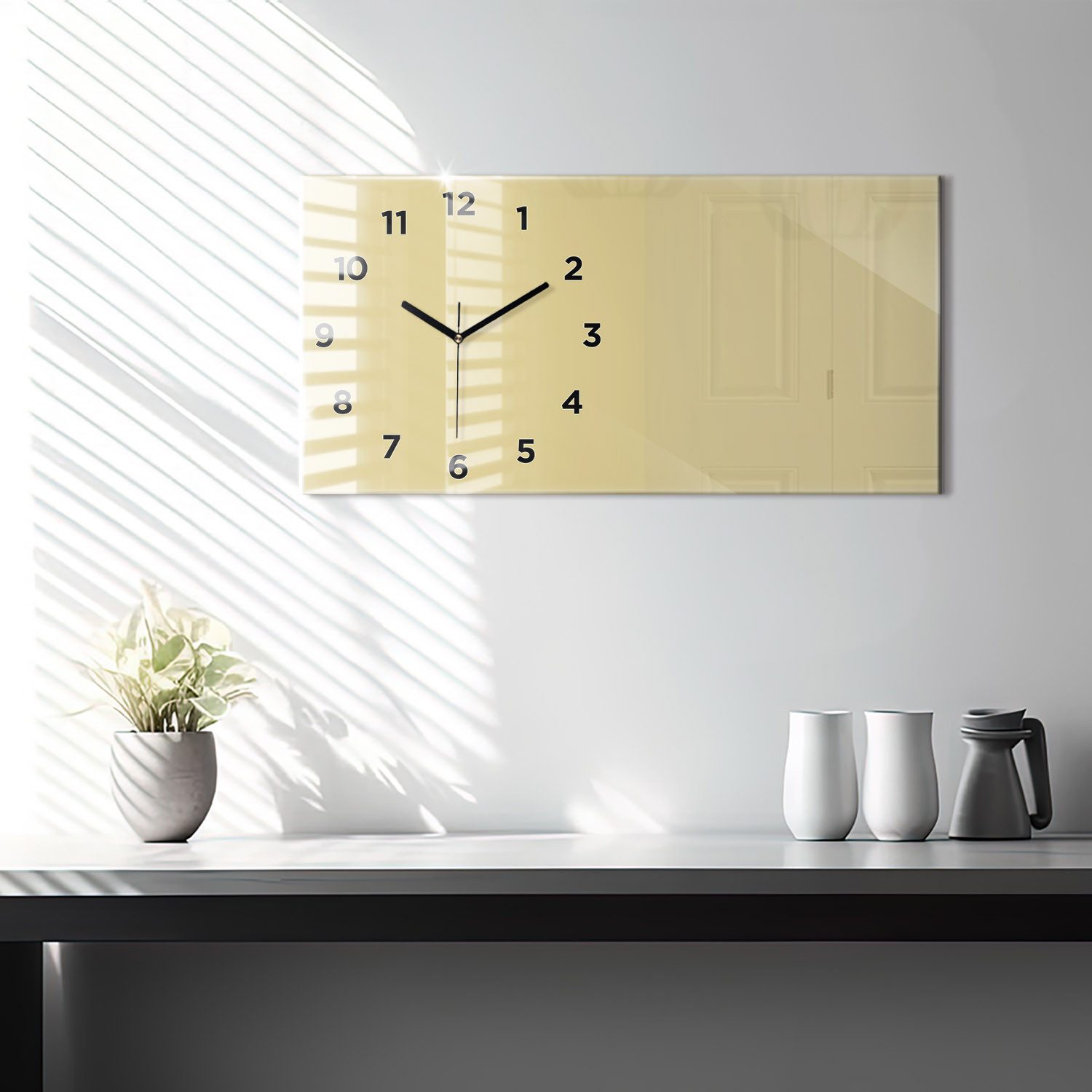 Tulup Wanduhr Wanduhr Glasuhr Rechteckige Wanduhr günstig online kaufen
