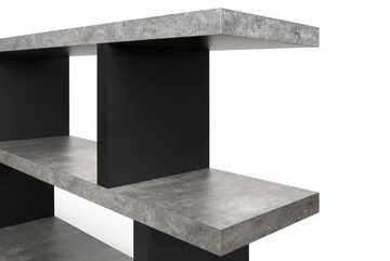 TemaHome Mehrzweckregal Step, in moderner Beton- und Rahmenoptik, Breite 163 cm