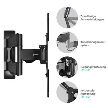 ONKRON TV Wandhalterung 32-65 Zoll, bis 35 kg, VESA 100x100-400x400 mm TV-Wandhalterung, (bis 65,00 Zoll, TV Halterung mit Wandmontage, 1-tlg., TV Halterung mit Wandmontage, neigbar -5°/+8°, schwenkbar bis 180°, ausziehbar 55-500 mm)